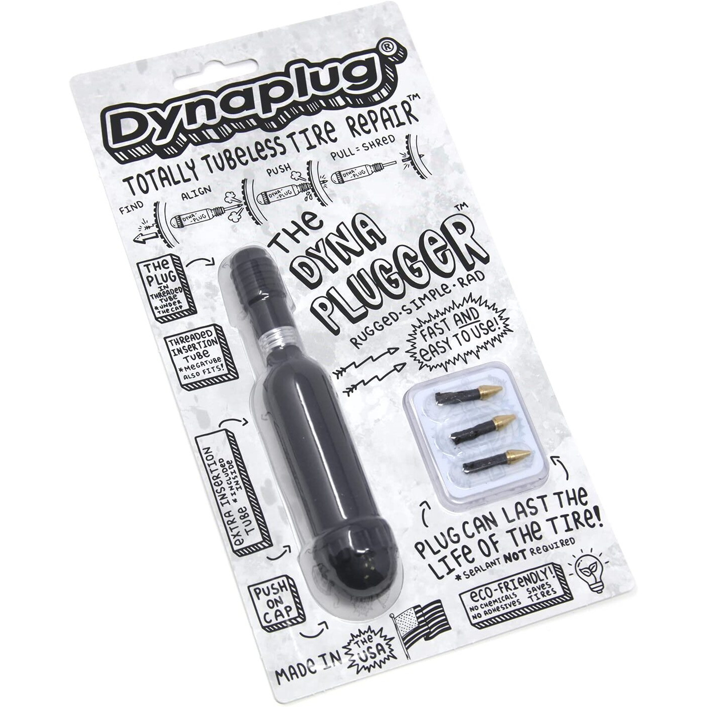 Dynaplug Bicycle Tubeless Tire Repair (Medium  Dynaplugger)