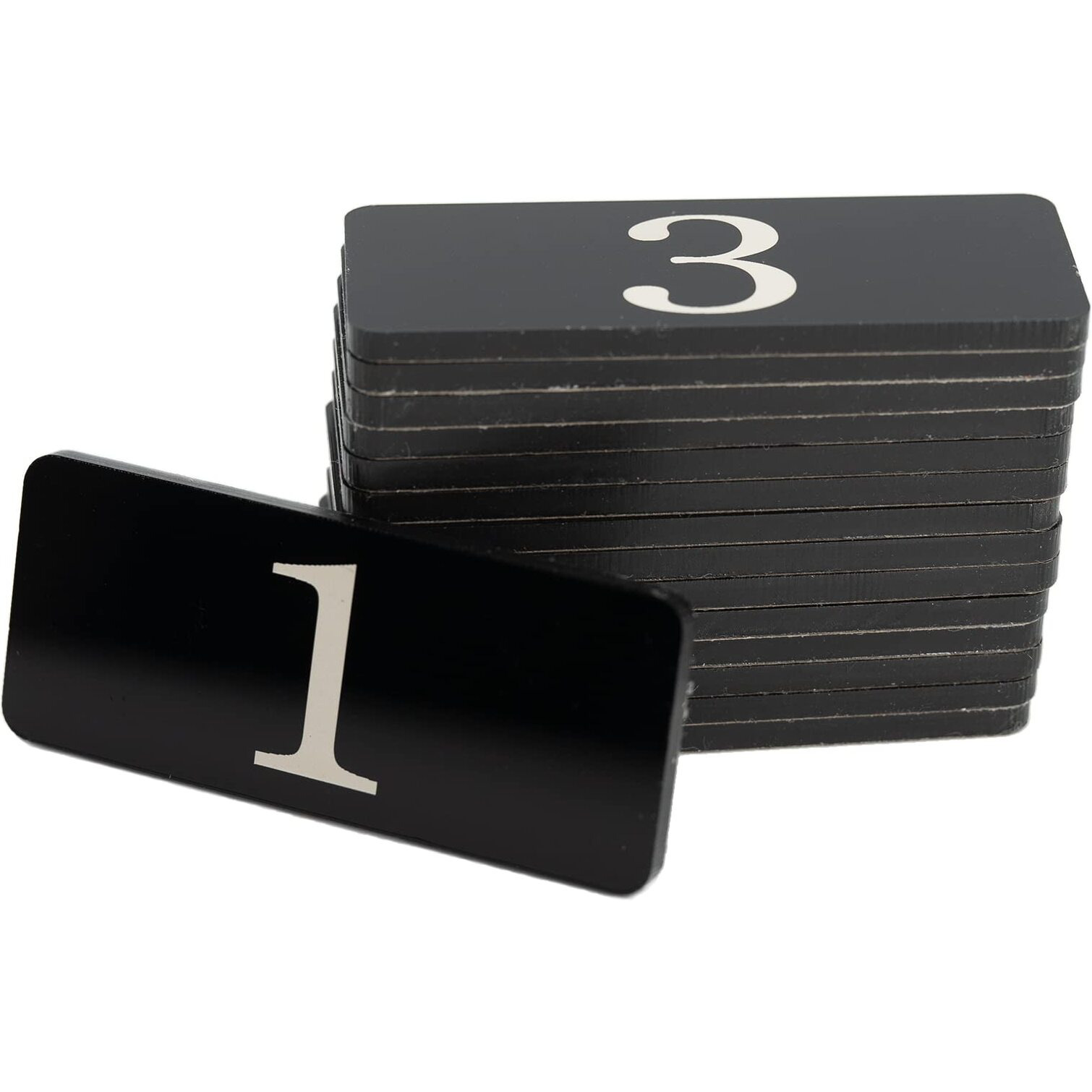 Staymax Plastic Rectangle Locker Numbered Sticker Room Number Table Number (1-10  Black)