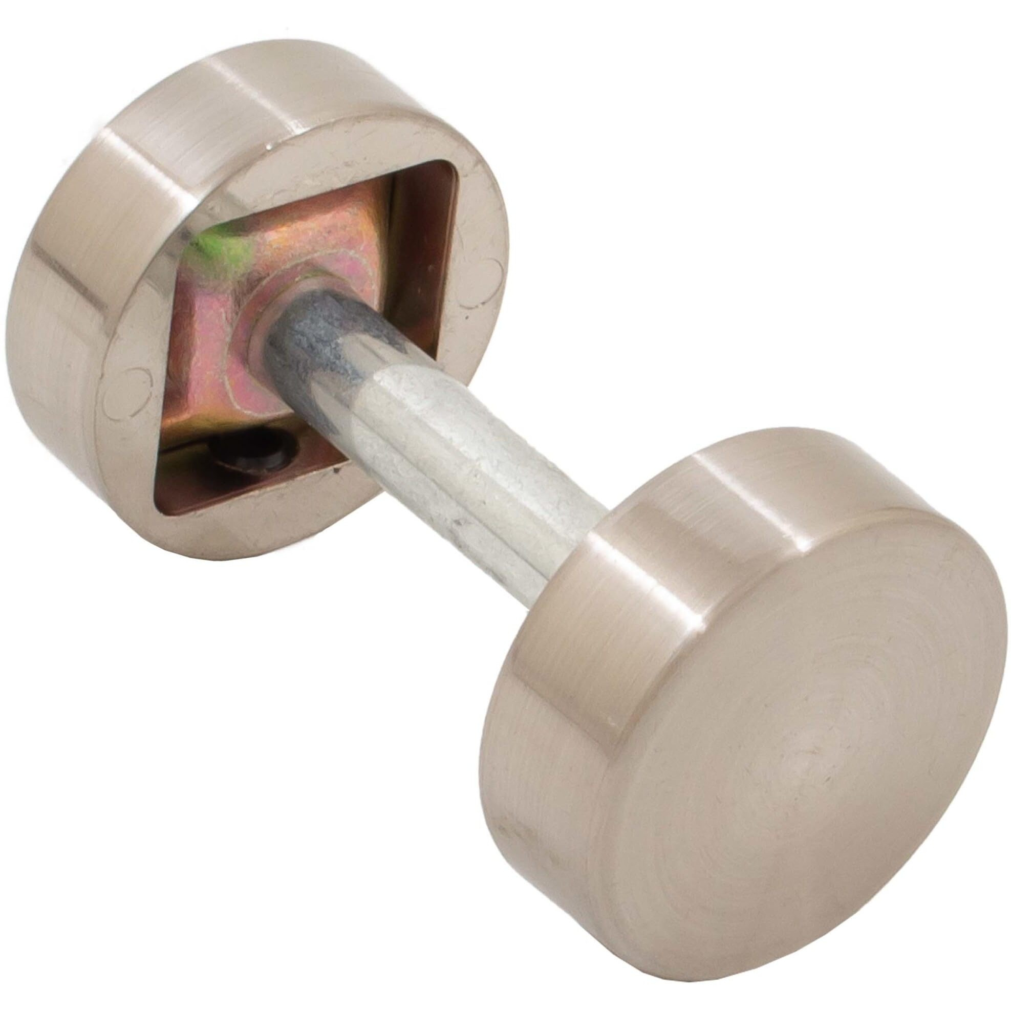 Round Handleset Hole Cover  1 Inch Diameter  Fits Doors 1-3/8"" To 2-1/4"" Thick  Satin Nickel By Stone Harbor Hardware