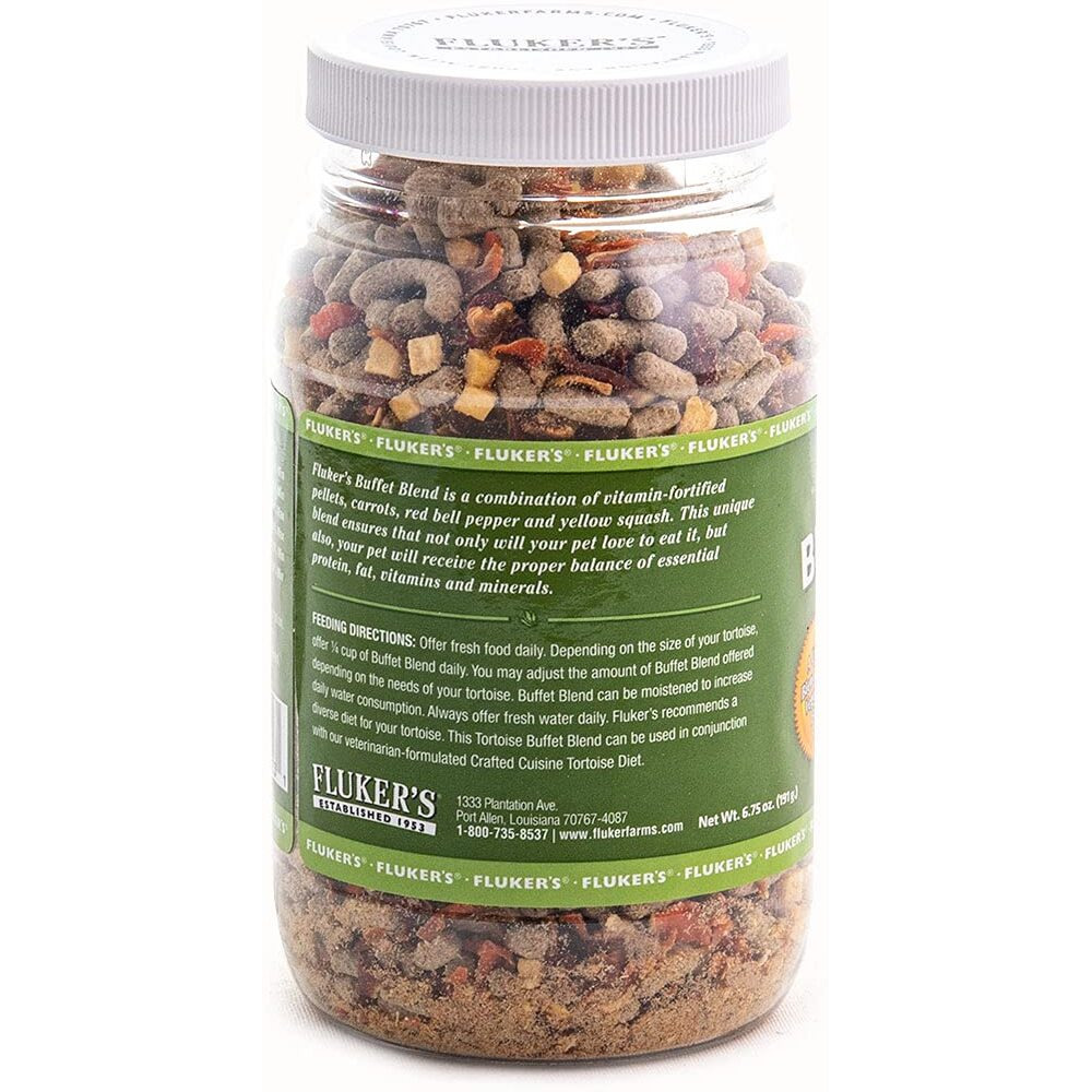 Fluker's Buffet Blend Tortoise Diet - Veggies With Fortified Pellets  6.75Oz