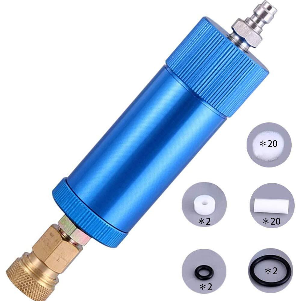 Creation Core High Pressure Pcp Hand Pump Air Filter Water-Oil Sparator With Female And Male Quick Connect For High Pressure Air Compressor Pump 30Mpa Blue