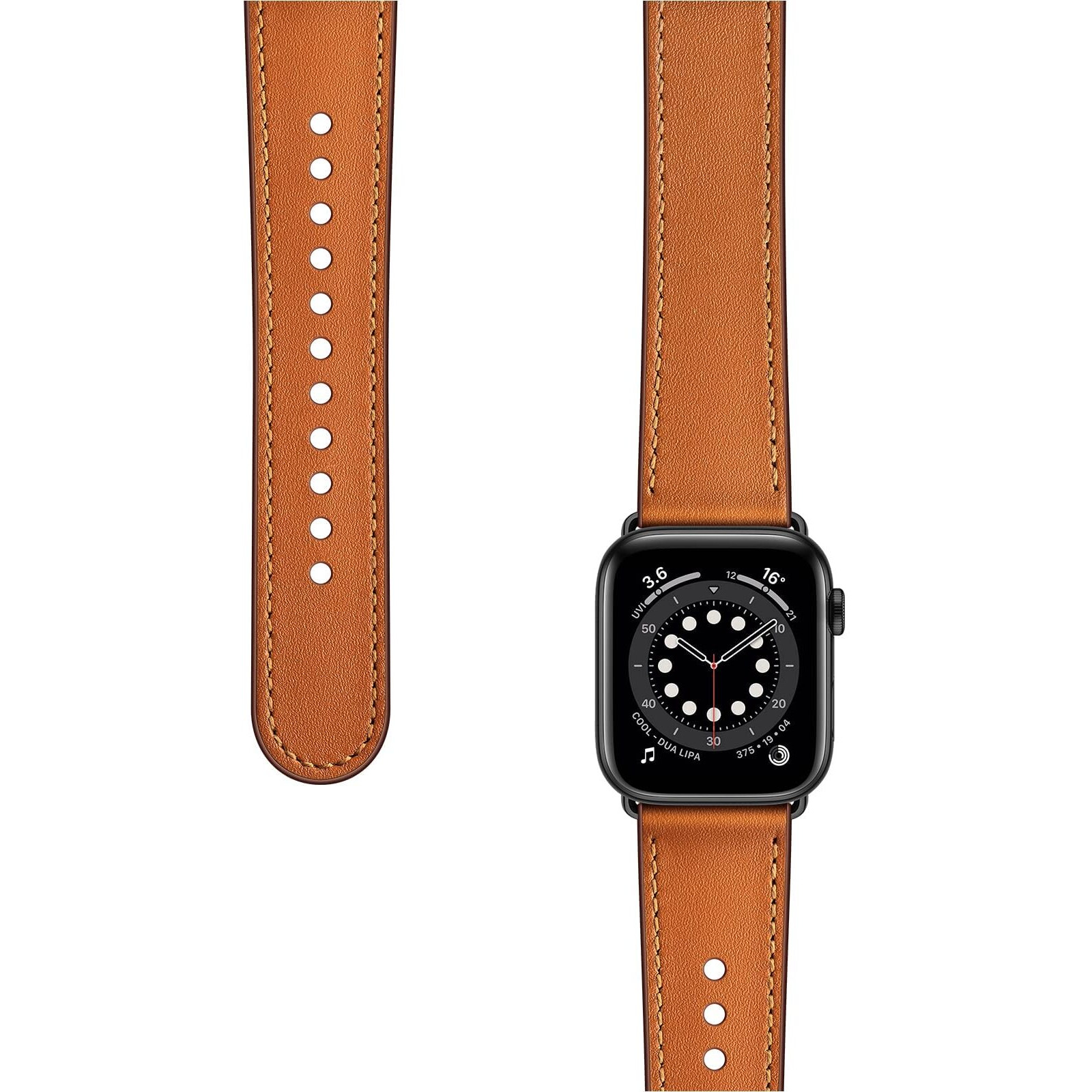 Ouheng Compatible With Apple Watch Band 49Mm 45Mm 44Mm 42Mm 41Mm 40Mm 38Mm  Genuine Leather Bands Strap For Iwatch Ultra 2/1 Se2 Se Series 9 8 7 6 5 4 3 2 1 (Brown/Black  49Mm 45Mm 44Mm 42Mm)