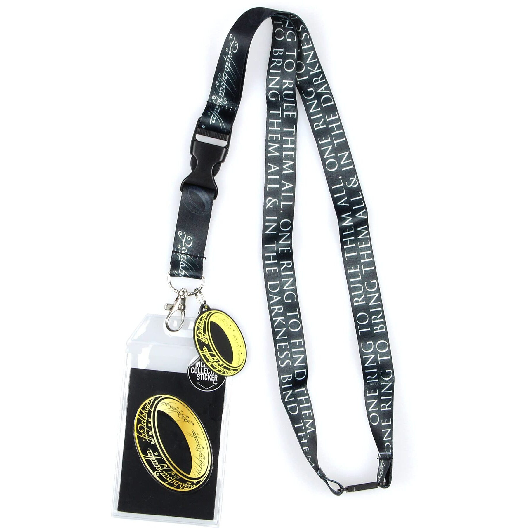 Lord Of The Rings The One Ring Precious Lanyard Clear Id Badge Holder Keychain