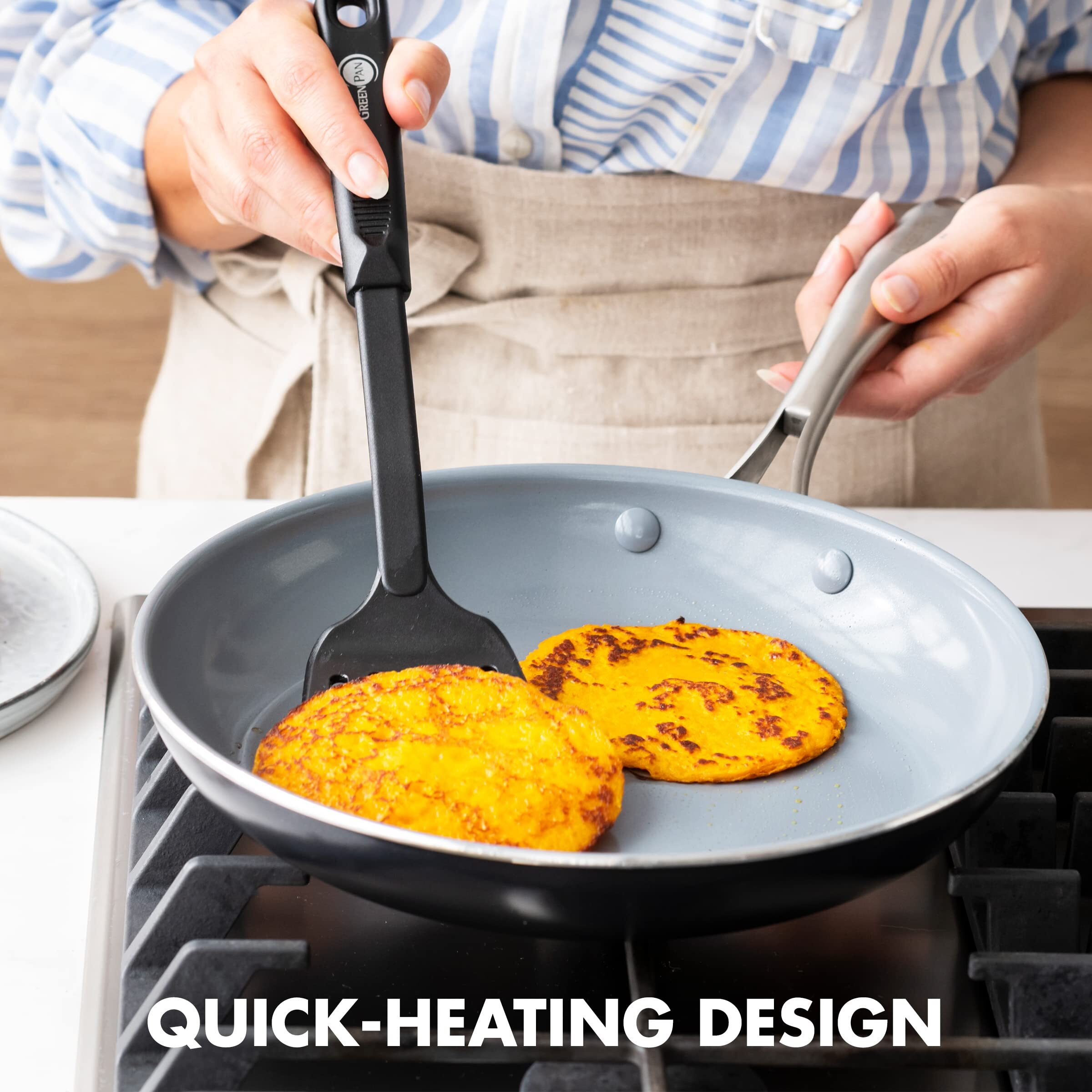 Greenpan Swift Healthy Ceramic Nonstick  10"" Frying Pan Skillet  Stainless Steel Handle  Pfas-Free  Dishwasher Safe  Oven Safe  Black