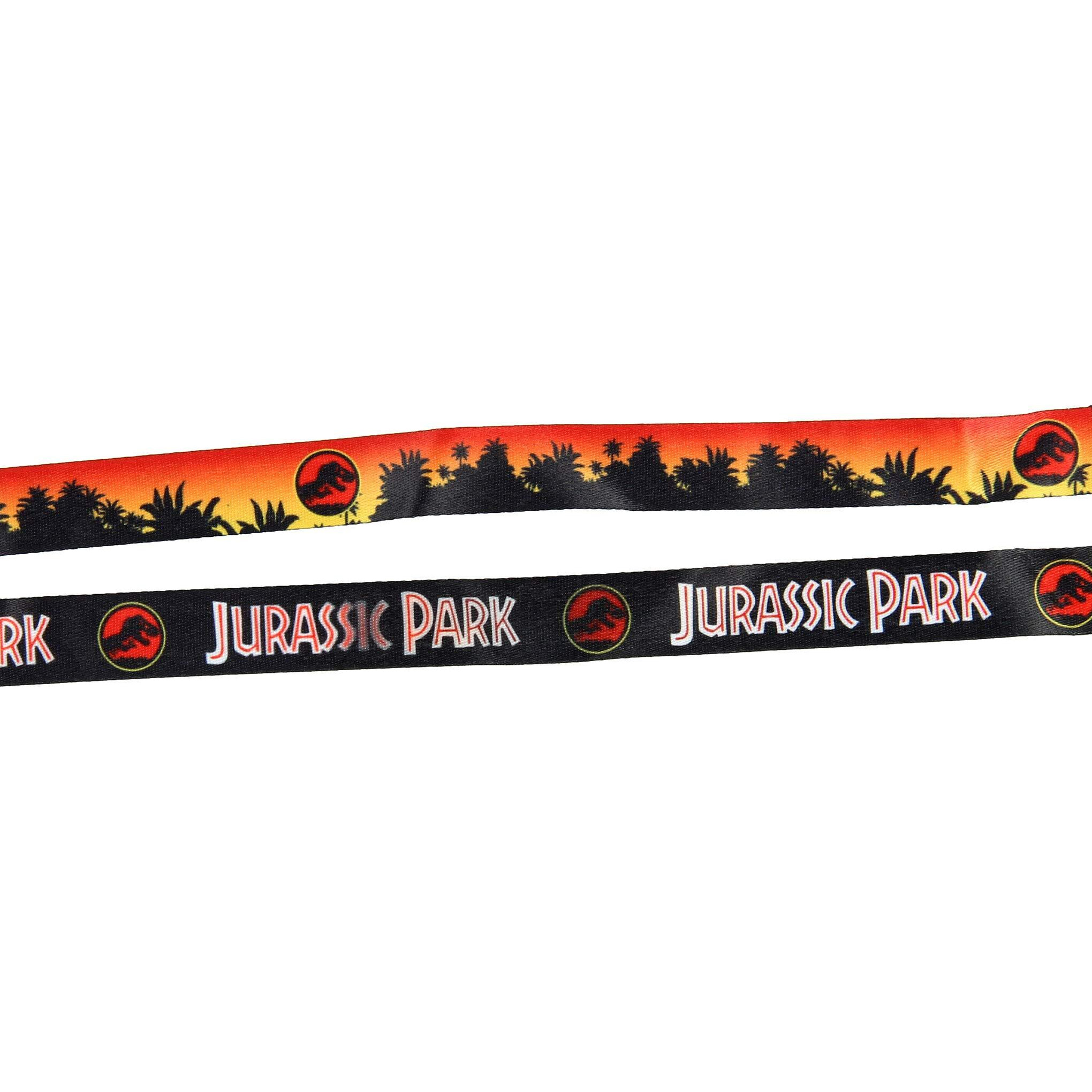 Jurassic Park Logo Lanyard Keychain Id Holder Logo Rubber Charm And Sticker