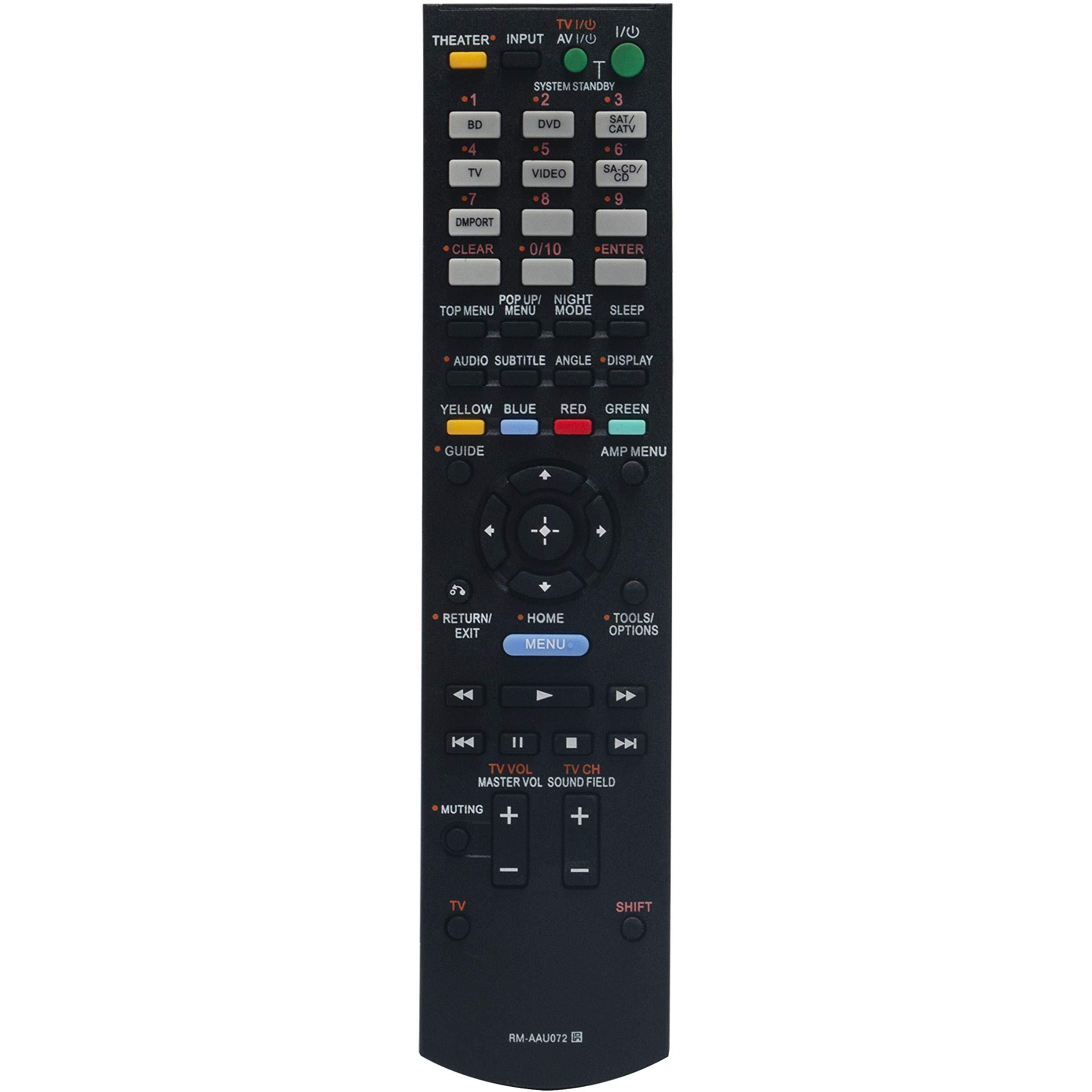 Rm-Aau072 Replaced Remote Fit For Sony Audio/Video Av Receiver Home Theater System Htc-T150 1-487-612-11 Htct150Hp Ht-Ct150Hp Ss-Ct150 Sa-Wct150 Ht-Ss370
