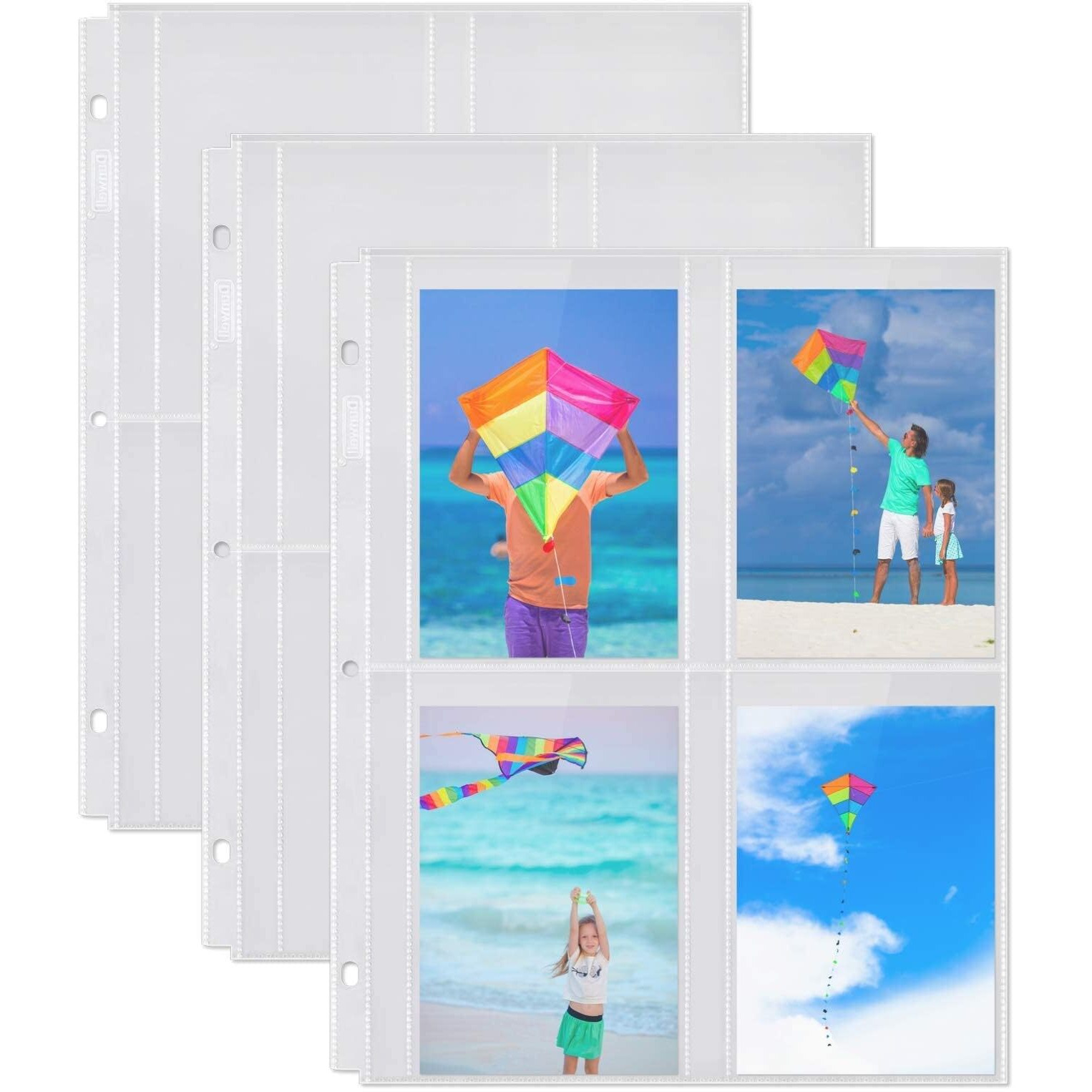 Dunwell Photo Album Page Refill - (3.5X5  25 Pack)  For 200 Pictures  3-Ring Binder Photo Pockets  Each 4-Pocket Photo Page Holds 8 Pictures  3.5 X 5 Photo Protectors Or 3.25X5.25 Seed Binder