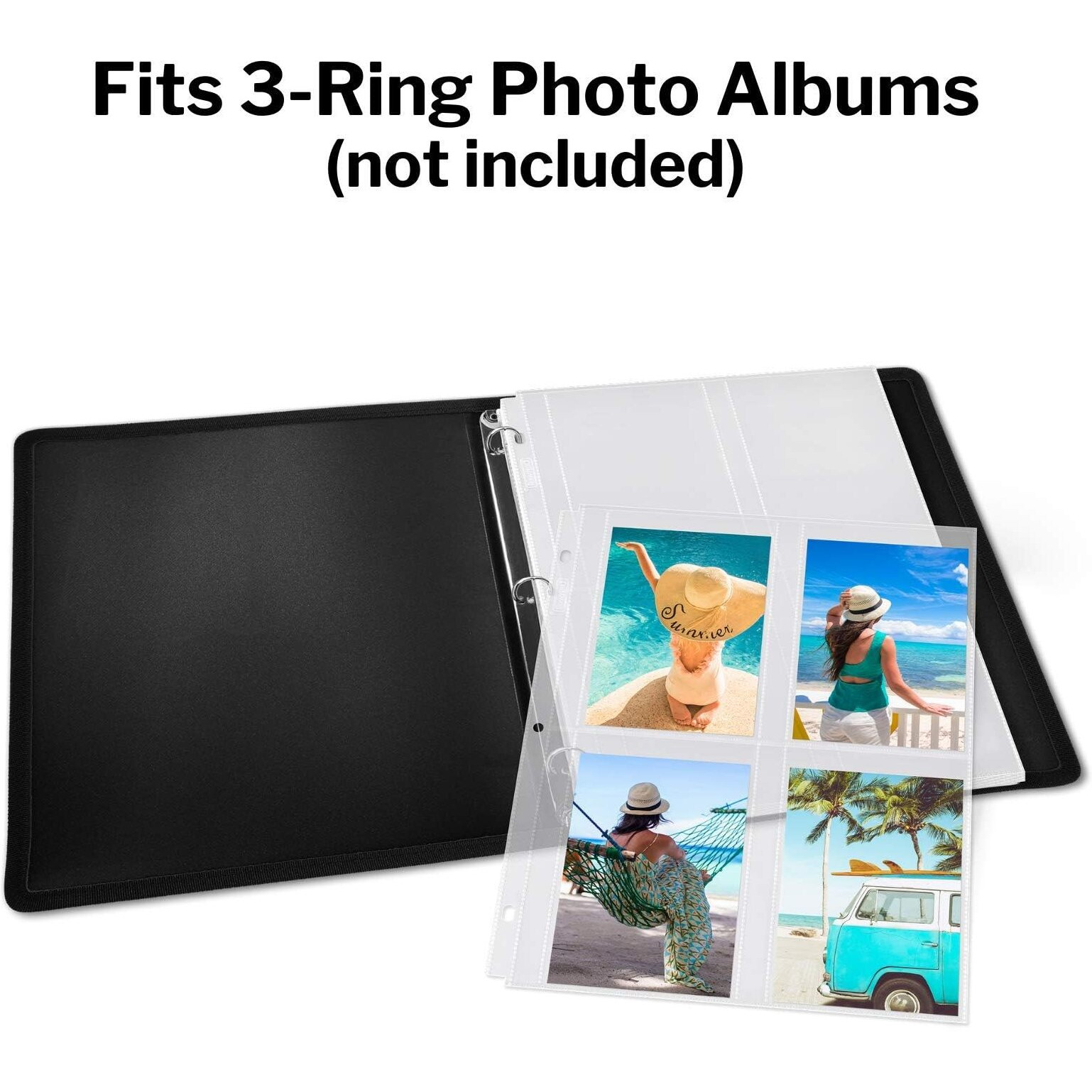 Dunwell Photo Album Page Refill - (3.5X5  25 Pack)  For 200 Pictures  3-Ring Binder Photo Pockets  Each 4-Pocket Photo Page Holds 8 Pictures  3.5 X 5 Photo Protectors Or 3.25X5.25 Seed Binder