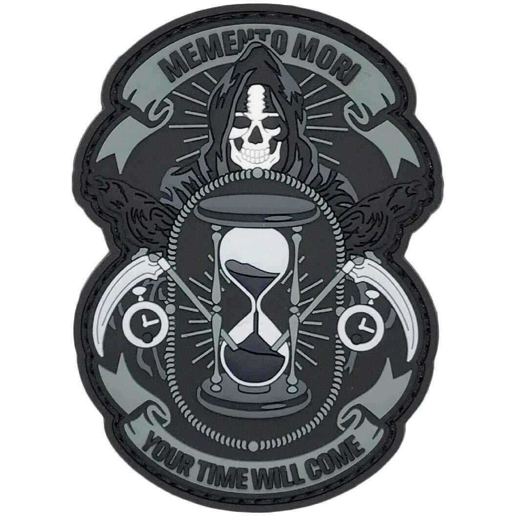 Memento Mori Your Time Will Come Patch [3D-Pvc Rubber - Hook Fastener Backing -Mm8]