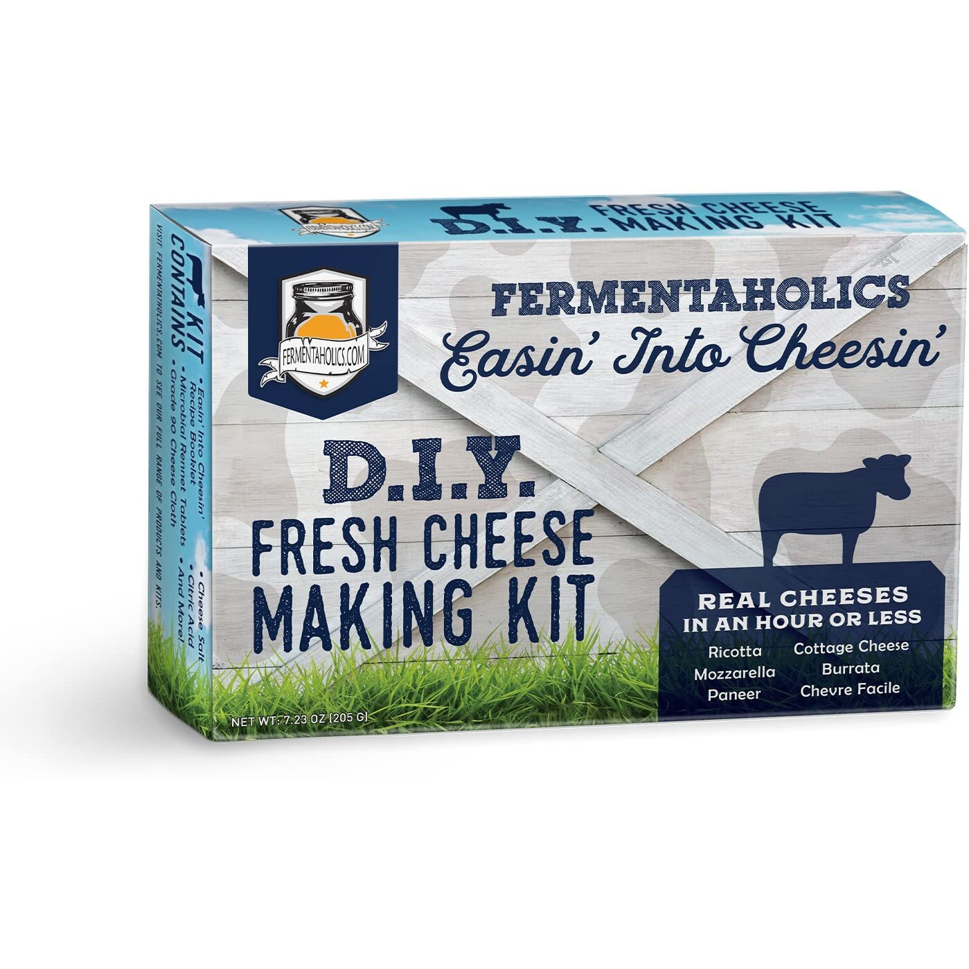 Fermentaholics Diy Fresh Cheese Making Kit - Ricotta  Mozzarella  Burrata  Paneer  Cottage Cheese  Etc. - Includes Rennet For Cheese Making  Cheese Salt  Citric Acid  Cheese Cloth  & Recipe Booklet