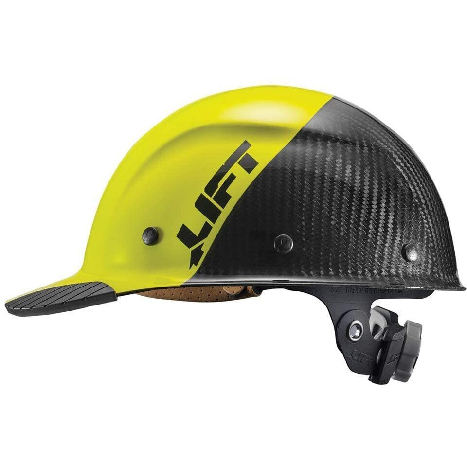 Lift Safety Dax Fifty 50 Carbon Fiber Cap Style Hardhat Ansi Compliant 6 Point