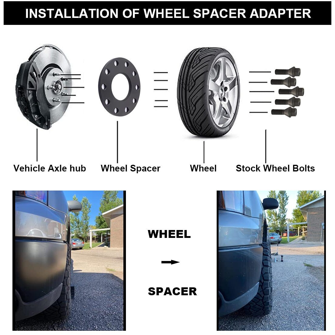 Vlaoschi Black Forged 6X5 6X120 6X127 Wheel Spacers 1/2 Inch (12Mm) Compatible With Chevy Gmc 6 Lug For 2002-2009 Trailblazer | 2015-2022 Colorado | 2018-2022 Traverse | 2002-2009 Envoy - Pack Of 4