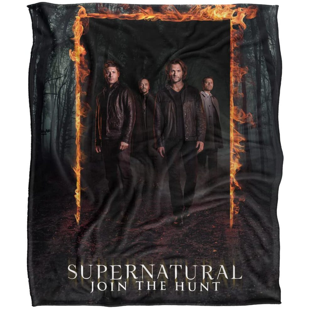 Supernatural Fire Frame Officially Licensed Silky Touch Super Soft Throw Blanket 50"" X 60""