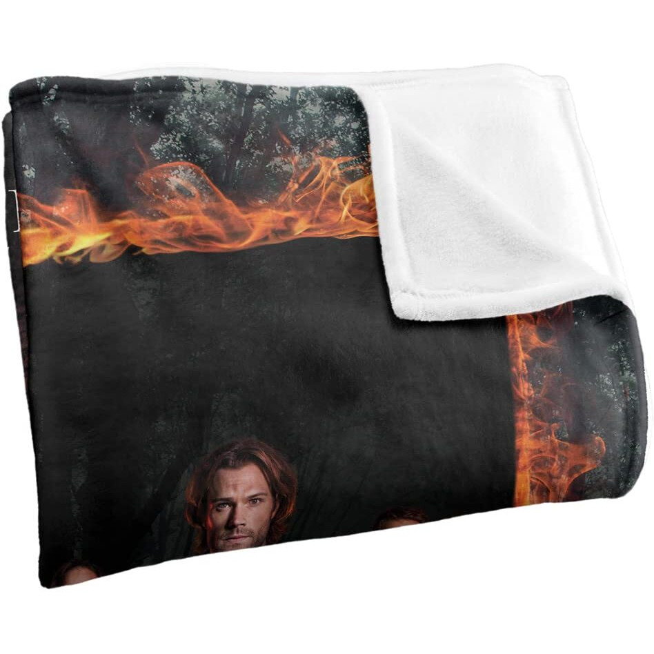 Supernatural Fire Frame Officially Licensed Silky Touch Super Soft Throw Blanket 50"" X 60""