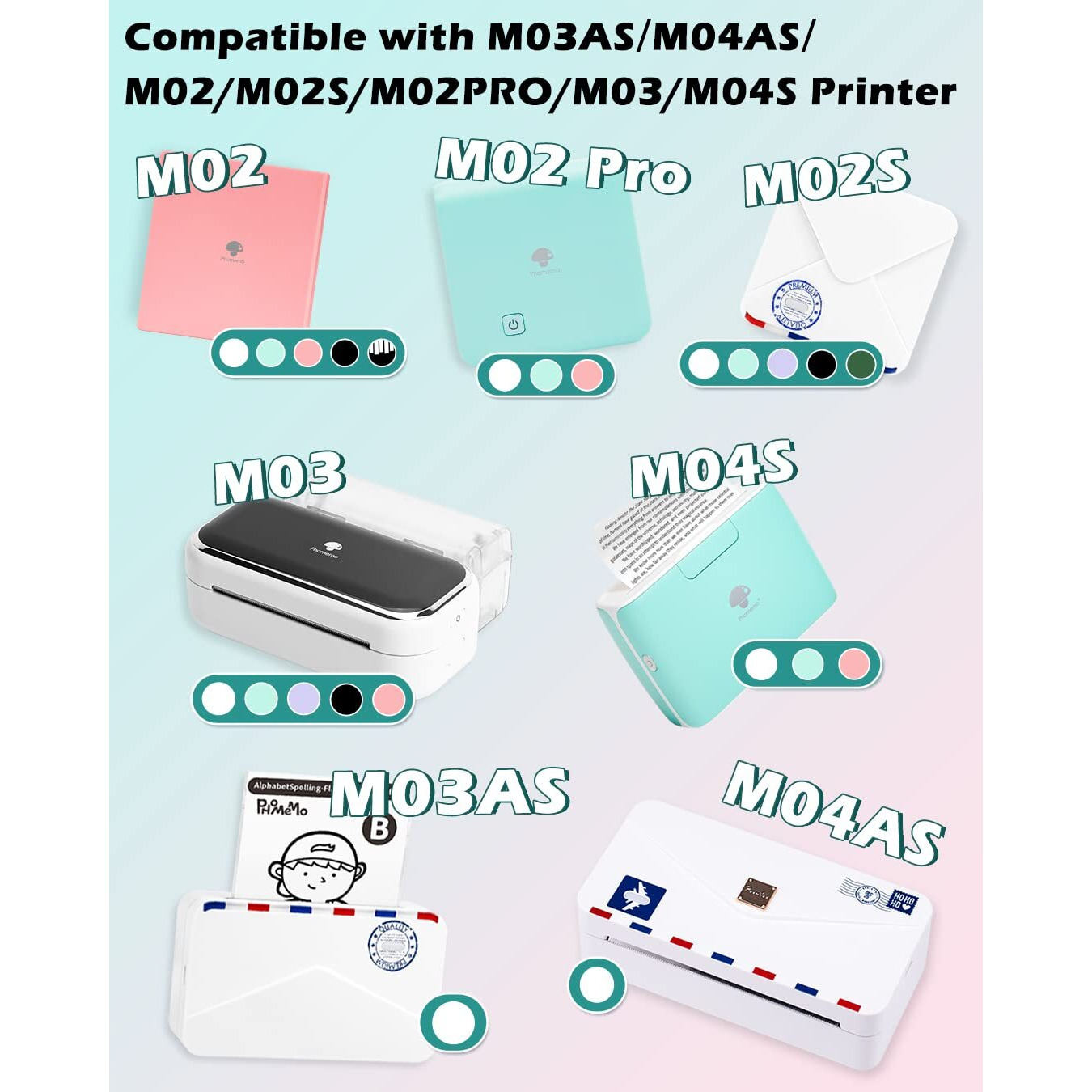 Phomemo Transparent Adhesive Thermal Sticker Paper 50Mm  Compatible With Phomemo M02/M02S/M02 Pro/M03/M03As/M04S/M04As Mini Thermal Printer  Black Text  3 Rolls