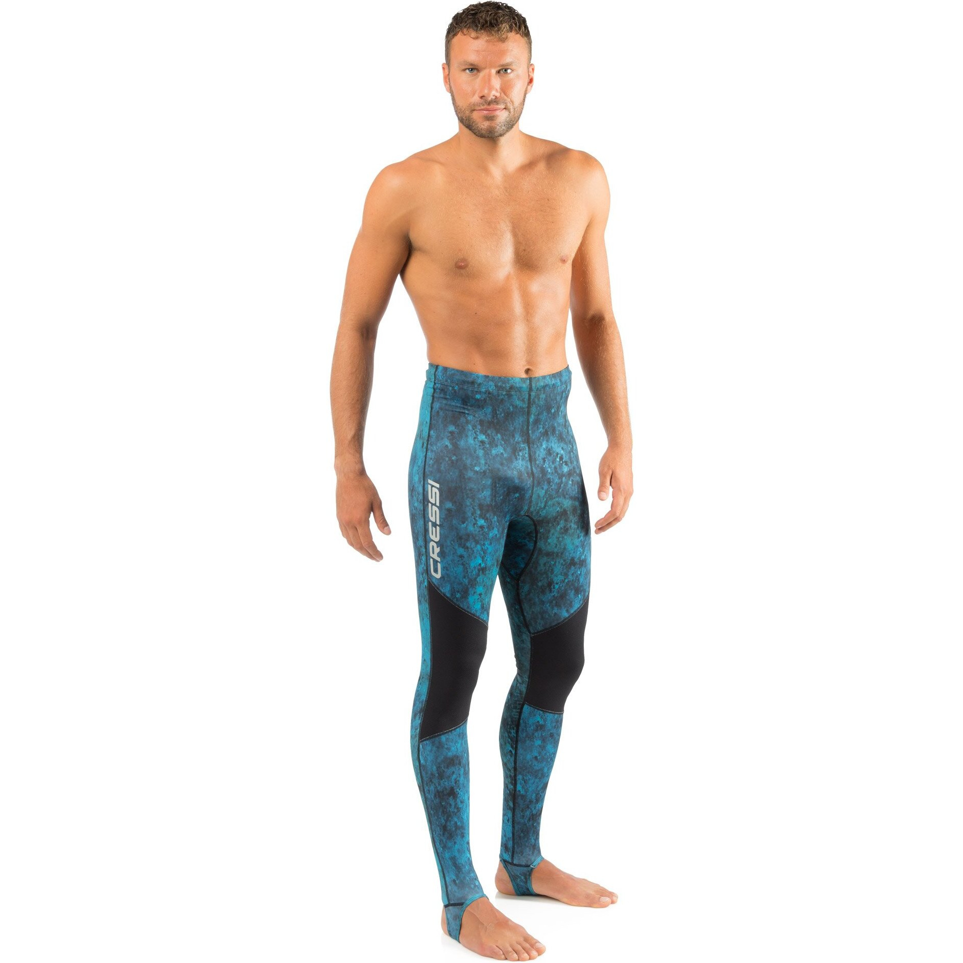 Cressi Hunter Rash Guard Pants  Camo Blue  Xl