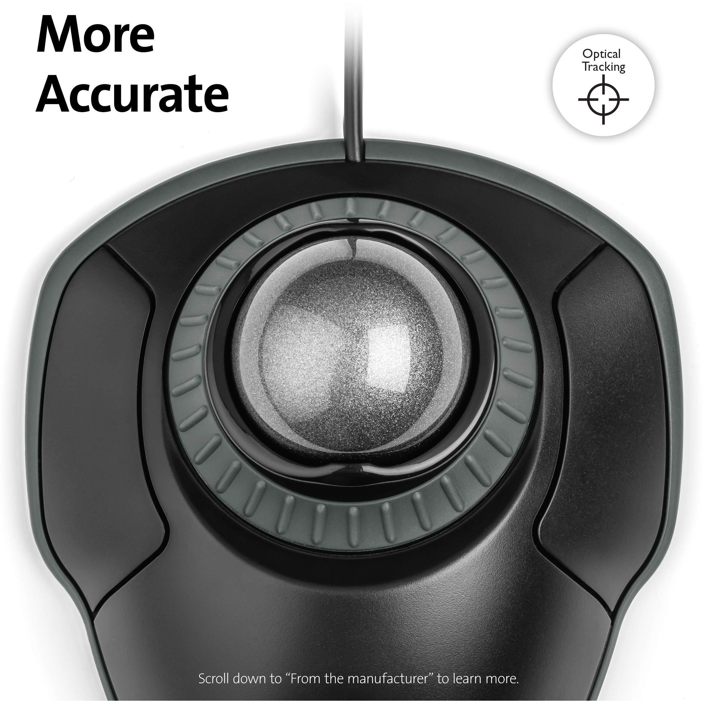 Kensington Orbit Trackball Mouse With Scroll Ring (K75327Ww)  Black-Grey