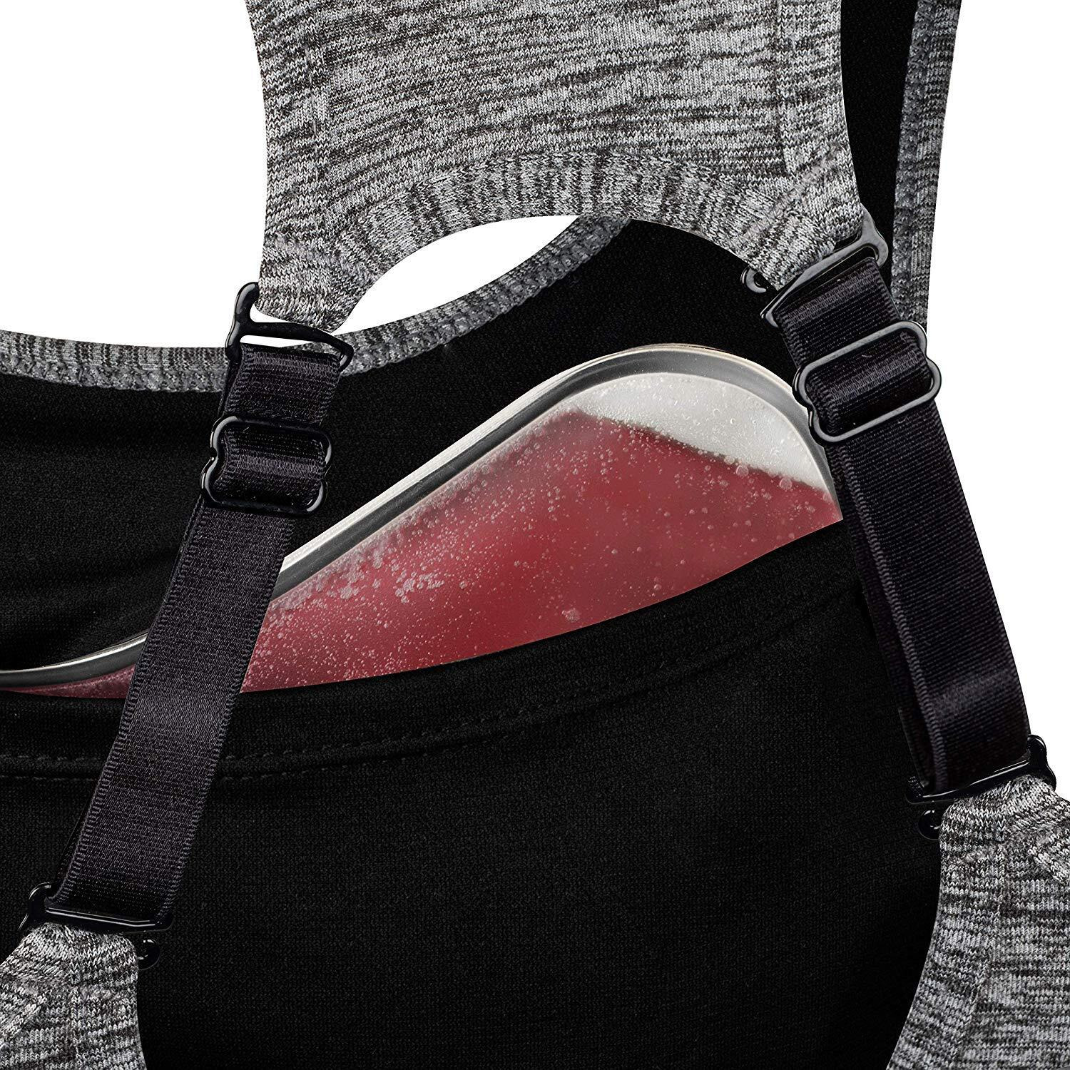 The Original Winerack Booze Bra Flask - Adjustable Design - Holds 25Oz Of Booze (Turquoise  Medium)