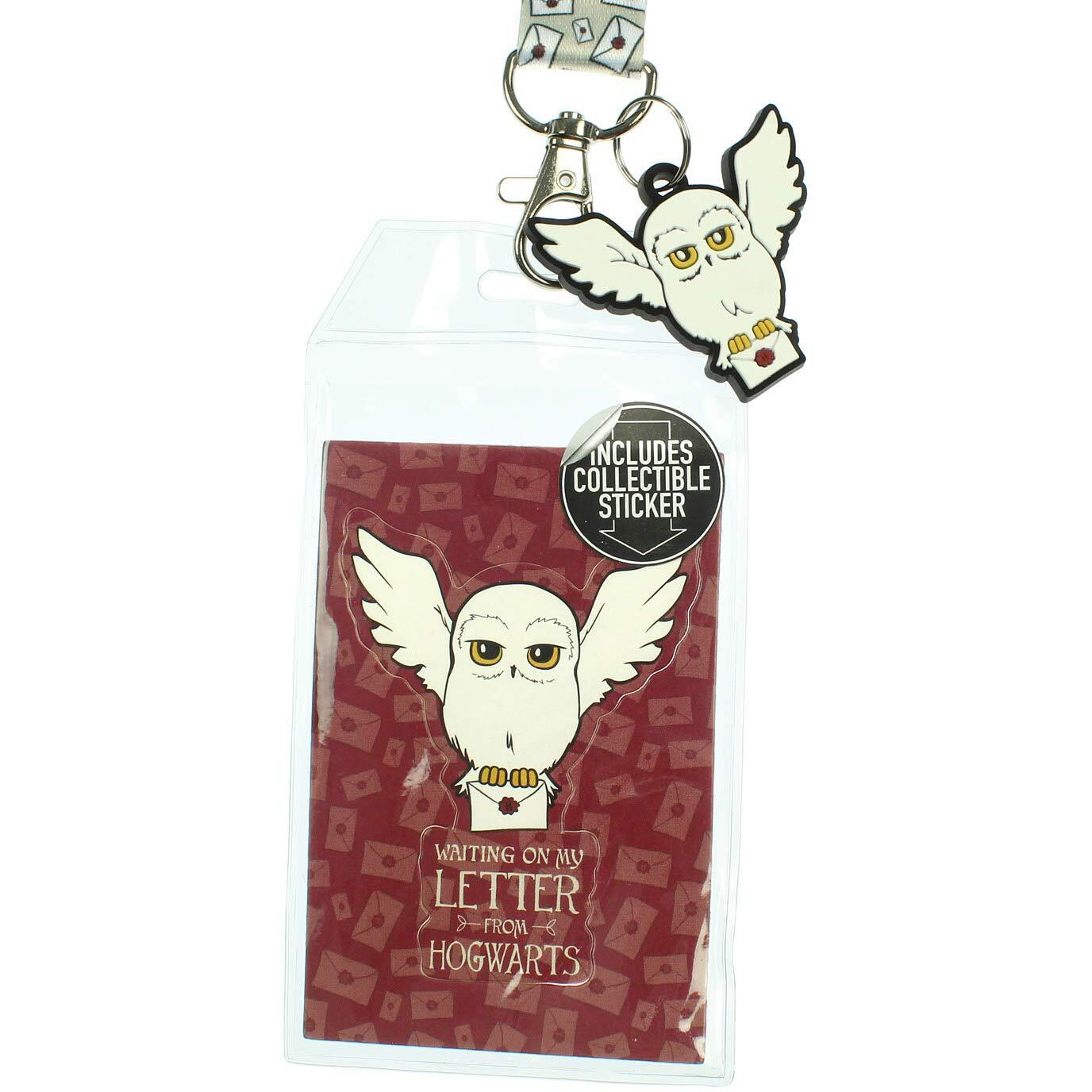 Harry Potter Hedwig Id Lanyard Badge Holder With 1.5"" Charm Pendant