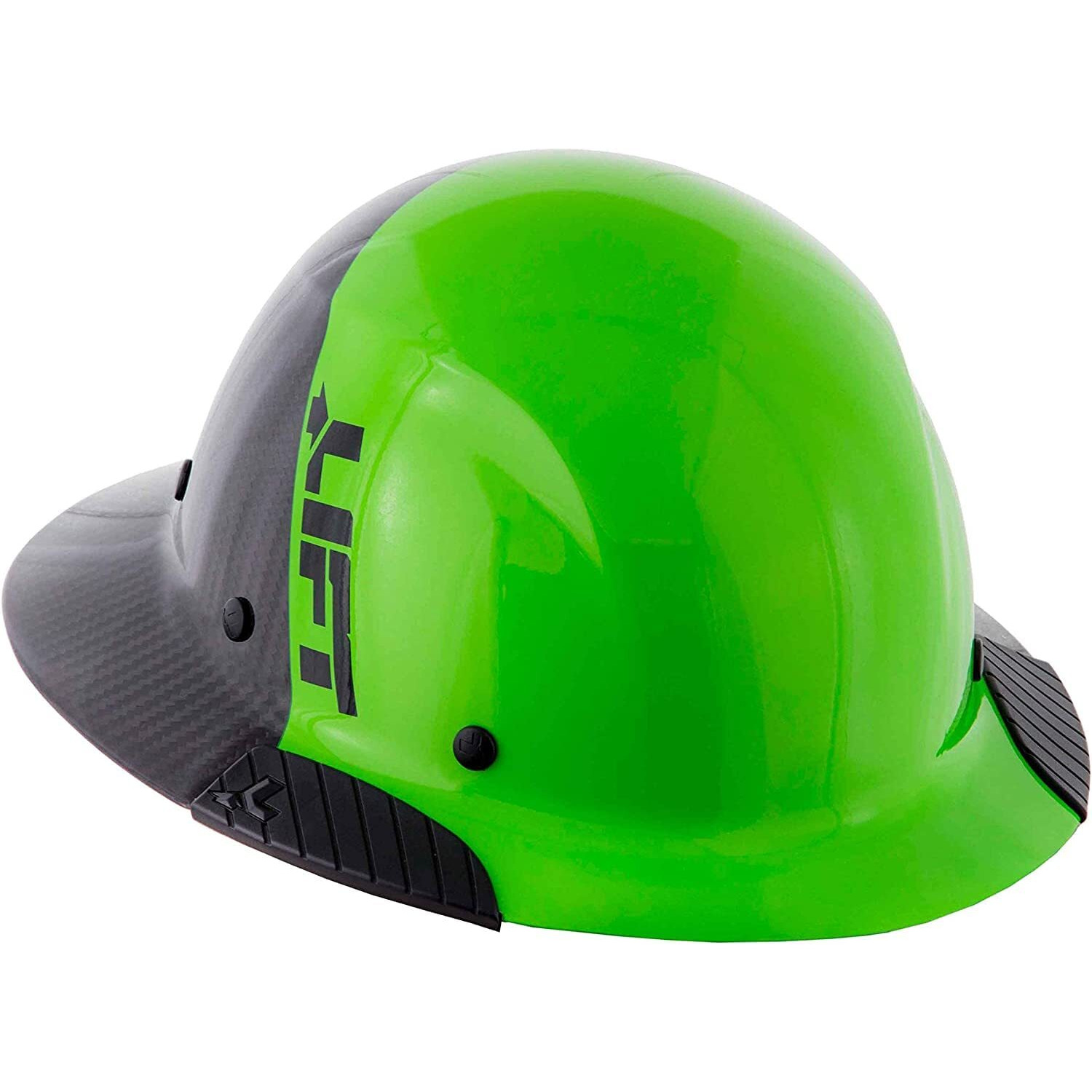 Lift Safety Dax Fifty 50 Green Carbon Fiber Full Brim Hard Hat