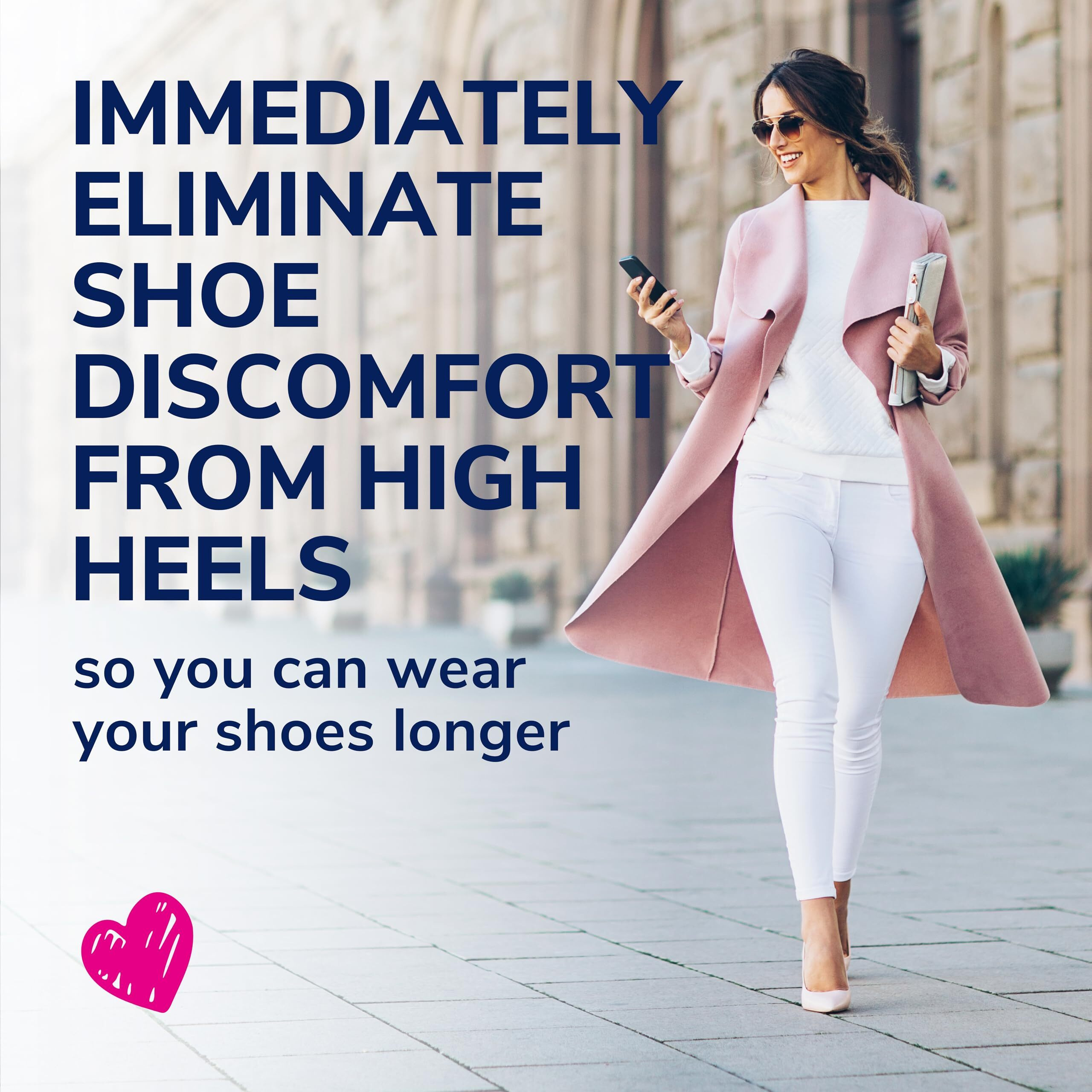 Dr. Scholl 's Love Your Heels & Wedges 3/4 Length Insoles  All-Day Comfort For High Heeled Shoes  Relieve & Prevent Shoe Discomfort  Absorbs Shock  Arch Support  No-Show Discreet Insert  1 Pair