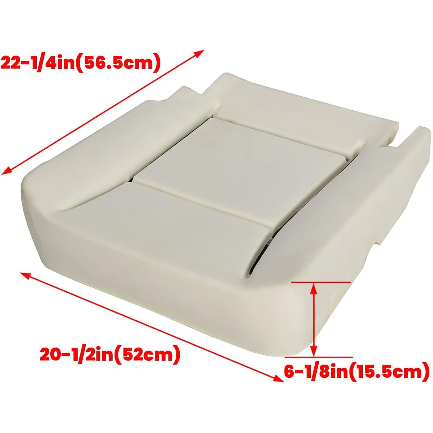 Ecotric Left Seat Bottom Cushion Compatible With 2006-2009 Dodge Ram 1500 2500 3500 Driver Side Lower Pad Seat Foam Replacement For 5180021Aa