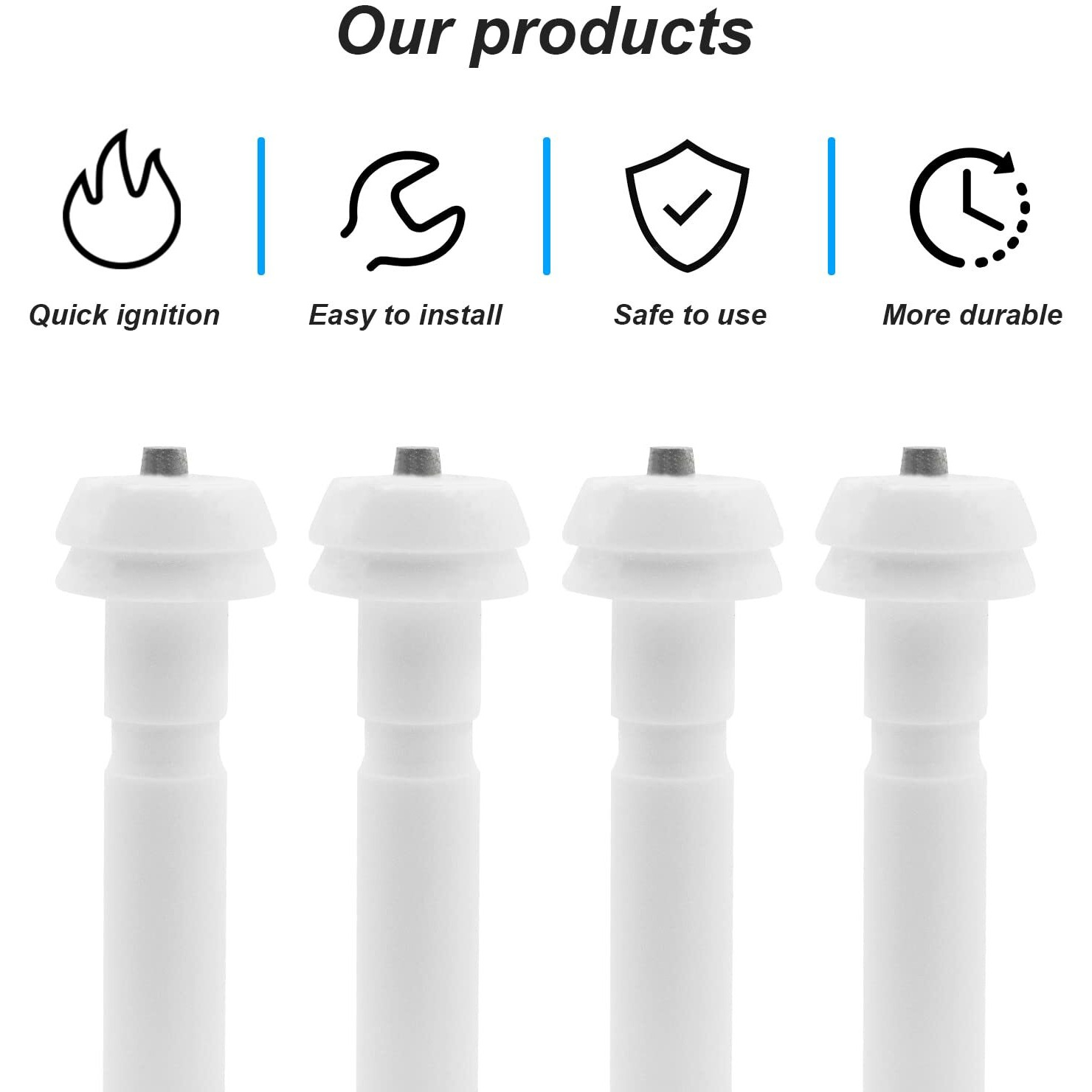 4 Pack Premium Gas Range Oven Spark Electrode Igniter Replacement For Ge Gas Stove Igniter Hotpoint Gas Range Parts And Kenmore Oven Igniter Ap3779012 1085568 Wb13K10014 Electrode Kit