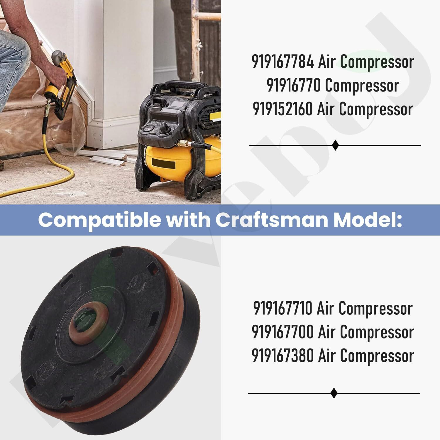 N008792 Air Compressor Regulator Repair Kit - By Braveboy  Compatible With Porter Cable/Craftsman/D-Ewalt  Replacement D55155 D55167 D55684 23400S Compressor Regulator Repair Kit