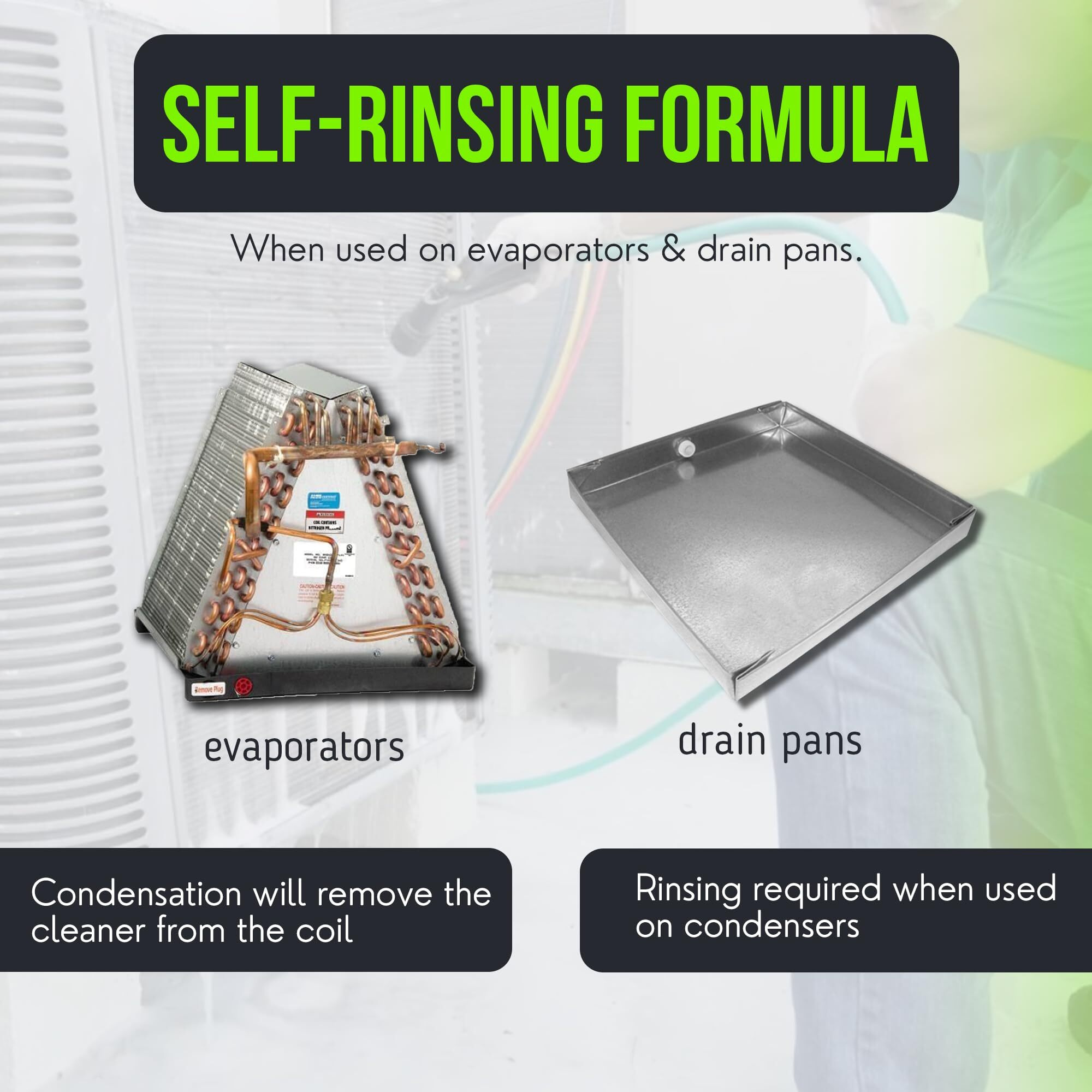 Leak Saver Hvac Guys Foam Blaster Air Conditioner Cleaner - Ac Coil Cleaner Foaming No Rinse Formula - Coil Cleaner For Ac Unit Condenser And Evaporator Coil Cleaner - Neutral Citrus Scent