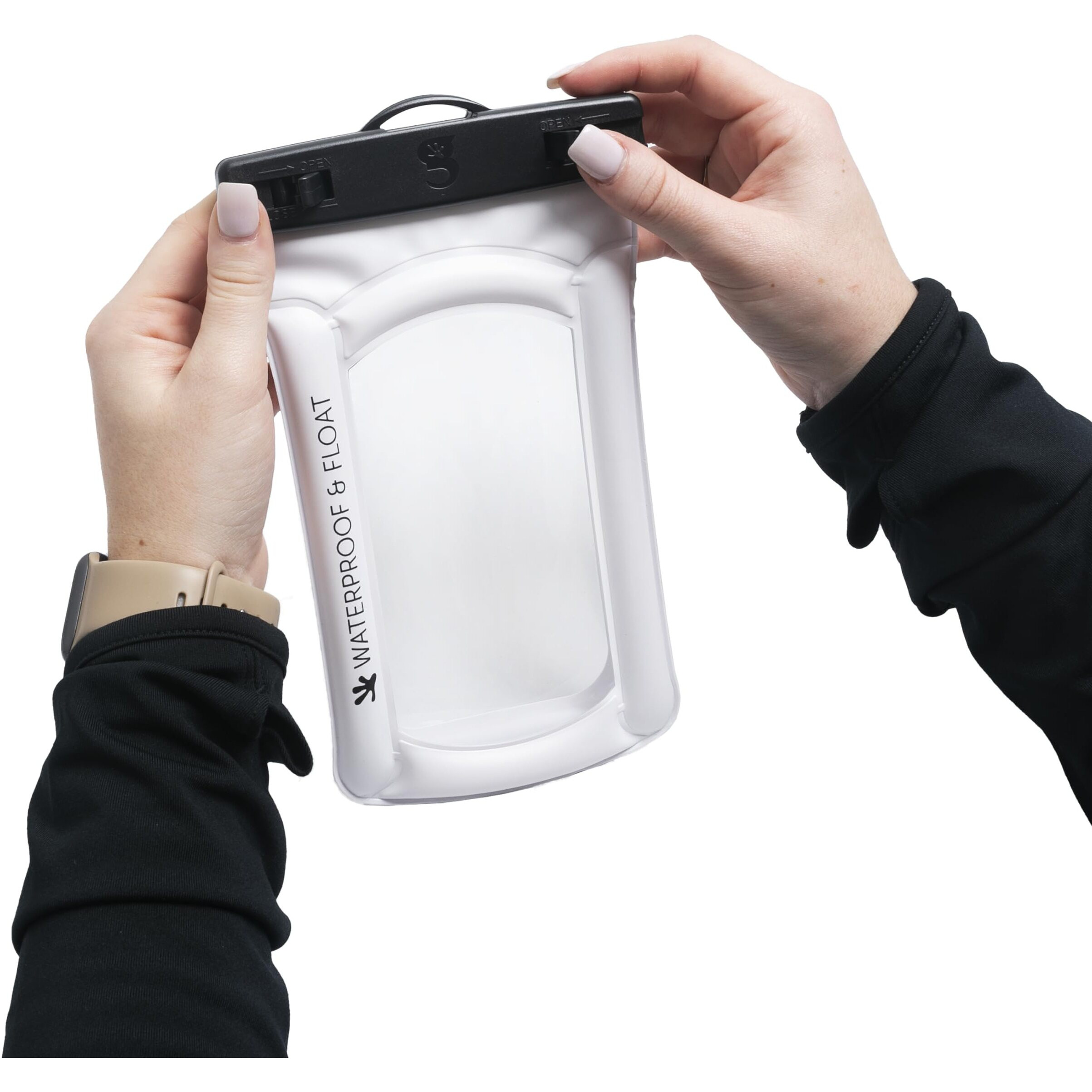 Geckobrands Float Phone Dry Bag  Neon Blue - Floating Watertight Dry Bag Phone Pouch  Fits Most Iphone  Samsung Galaxy Models