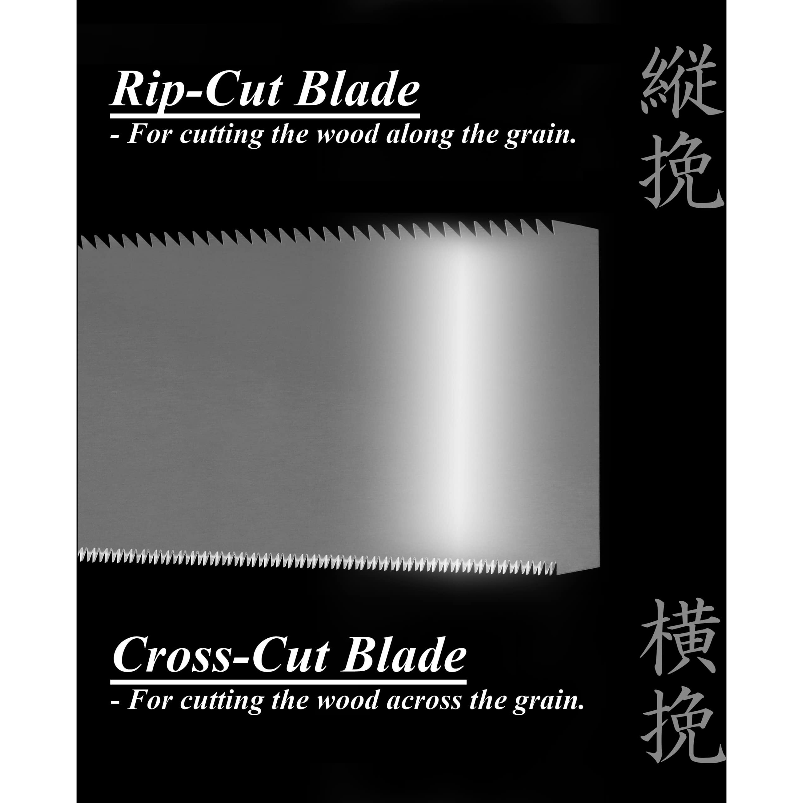 Kakuri Japanese Pull Saw For Woodworking 9-1/2"" Made In Japan  Non-Slip Cork Handle  Japanese Hand Saw Ryoba Double Edge Blade For Rip And Crosscut