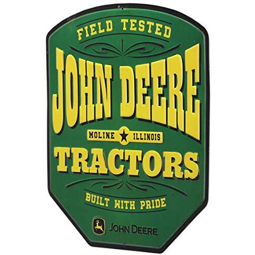John Deere Tractors Embossed Metal Sign - Vintage John Deere Sign For Garage Or Man Cave