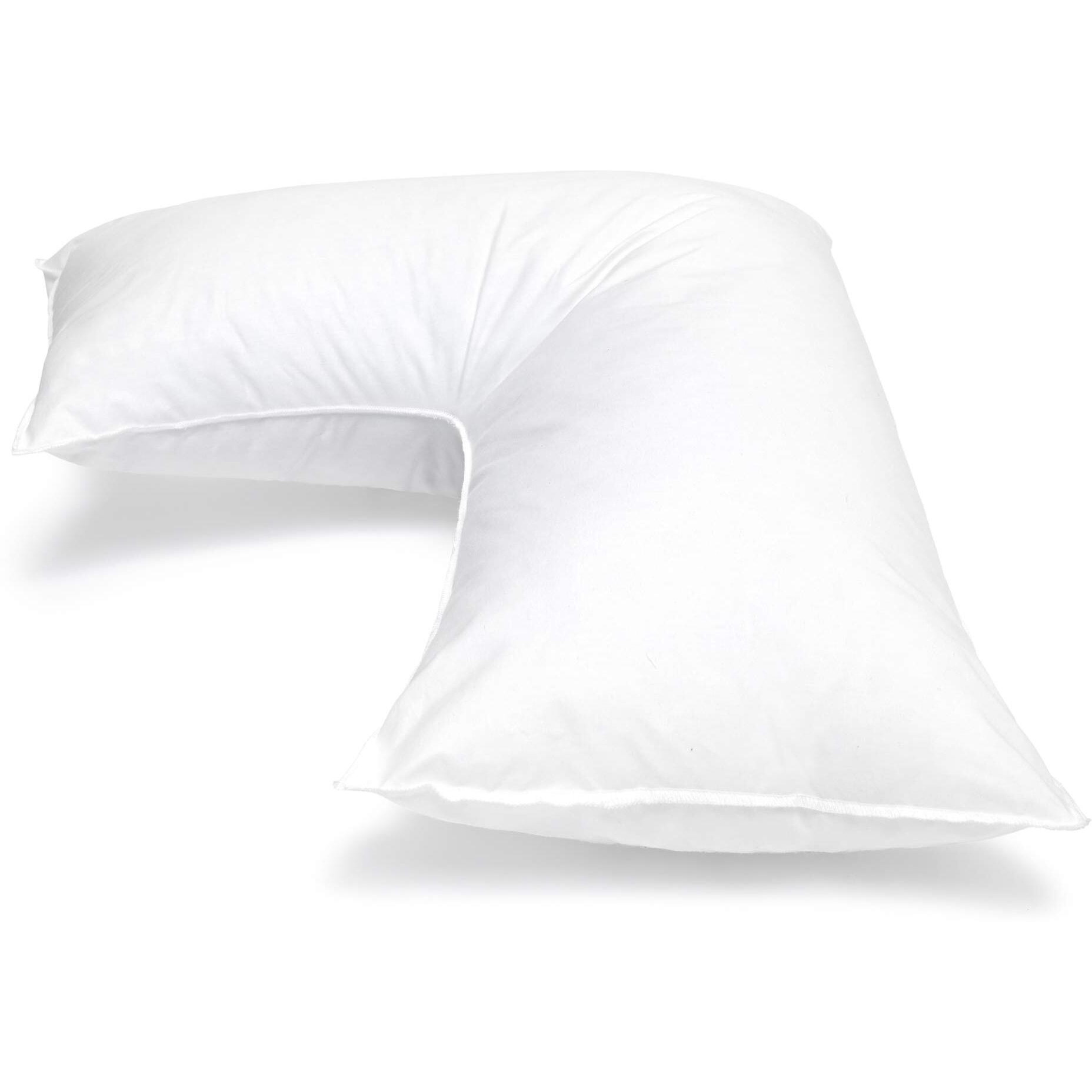 Pillows With A Purpose L Shaped Pillow Support For Head  Neck And Shoulders - White Cover Included