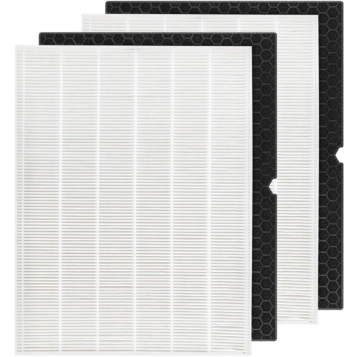 2 Sets 116130 Hepa Replacement Filter H 116130 For Winix 5500-2 Plasmawave Air Purifier And Models Am80 - Hepa Filter And Activated Carbon Filter Combo Pack
