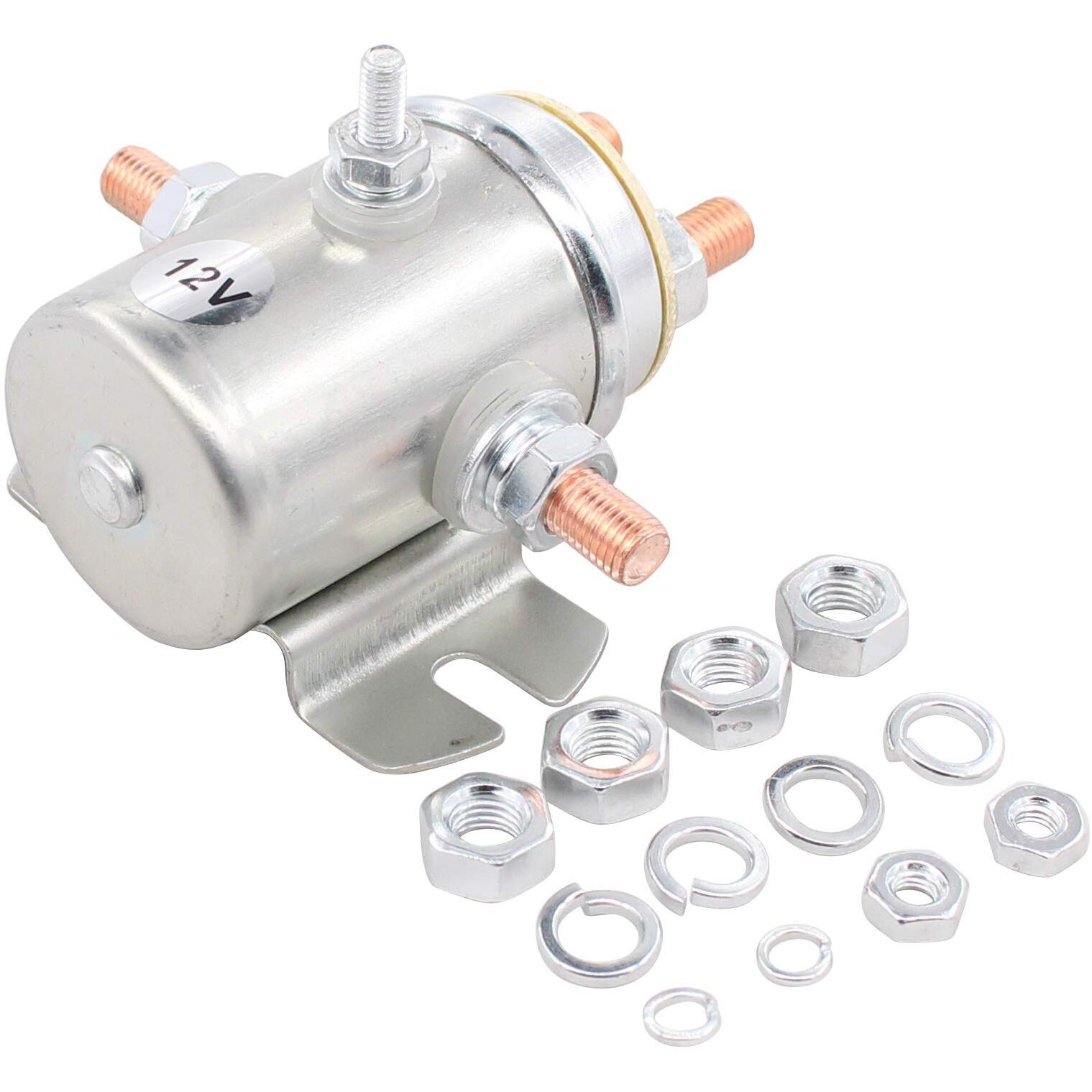 Applianpar Pack Of 2 Solenoid Relay Switch 440003 440110 24401-01 For Prestolite Ramsey Winch Golf Continuous Duty 12V 5-Terminal