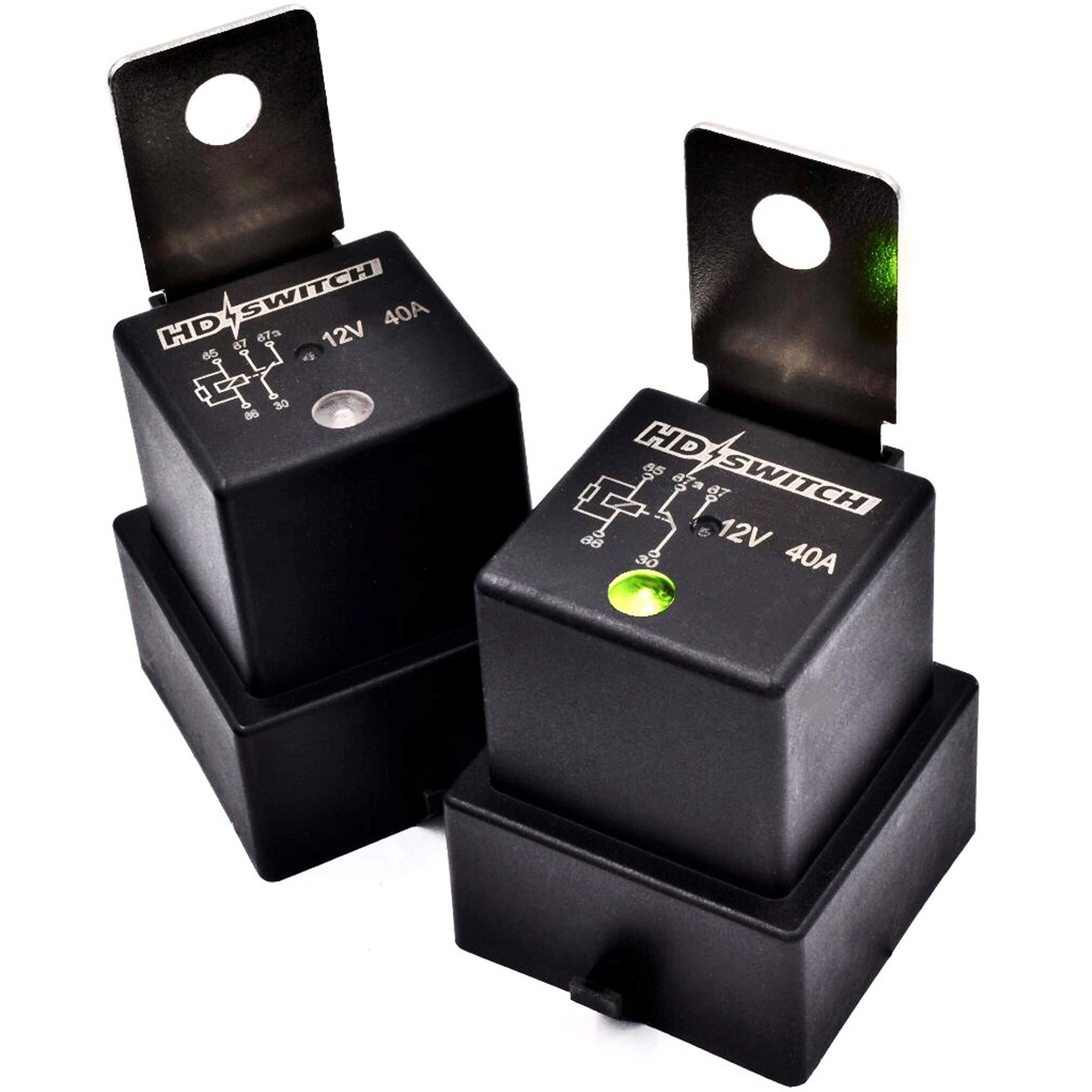 Hd Switch -2 Pack- Waterproof Relay W/Led Indicator Replaces Hella 4Rd-960388-31 - 4Rd-960 388-22 - 4Rd-960 388-06 - 4Rd96038831-4Rd96038822-4Rd96038806-12Vdc