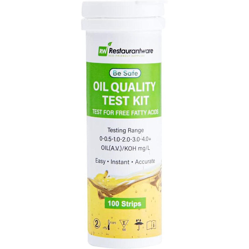 Restaurantware 3.8 X 1.3 Inch Restaurant Test Strips 100 Low Range Food Service Test Strips - Food Grade Easy To Use Paper Fryer Oil Test Kit Ffa Concentration Ratings Quick Results