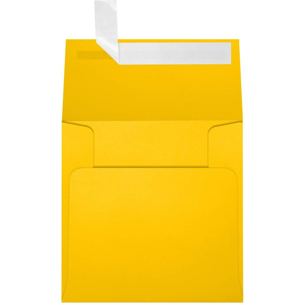 Luxpaper Square Invitation Envelopes | Peel & Press | 3 1/4"" X 3 1/4"" | Sunflower Yellow | 80Lb. Text | 50 Qty