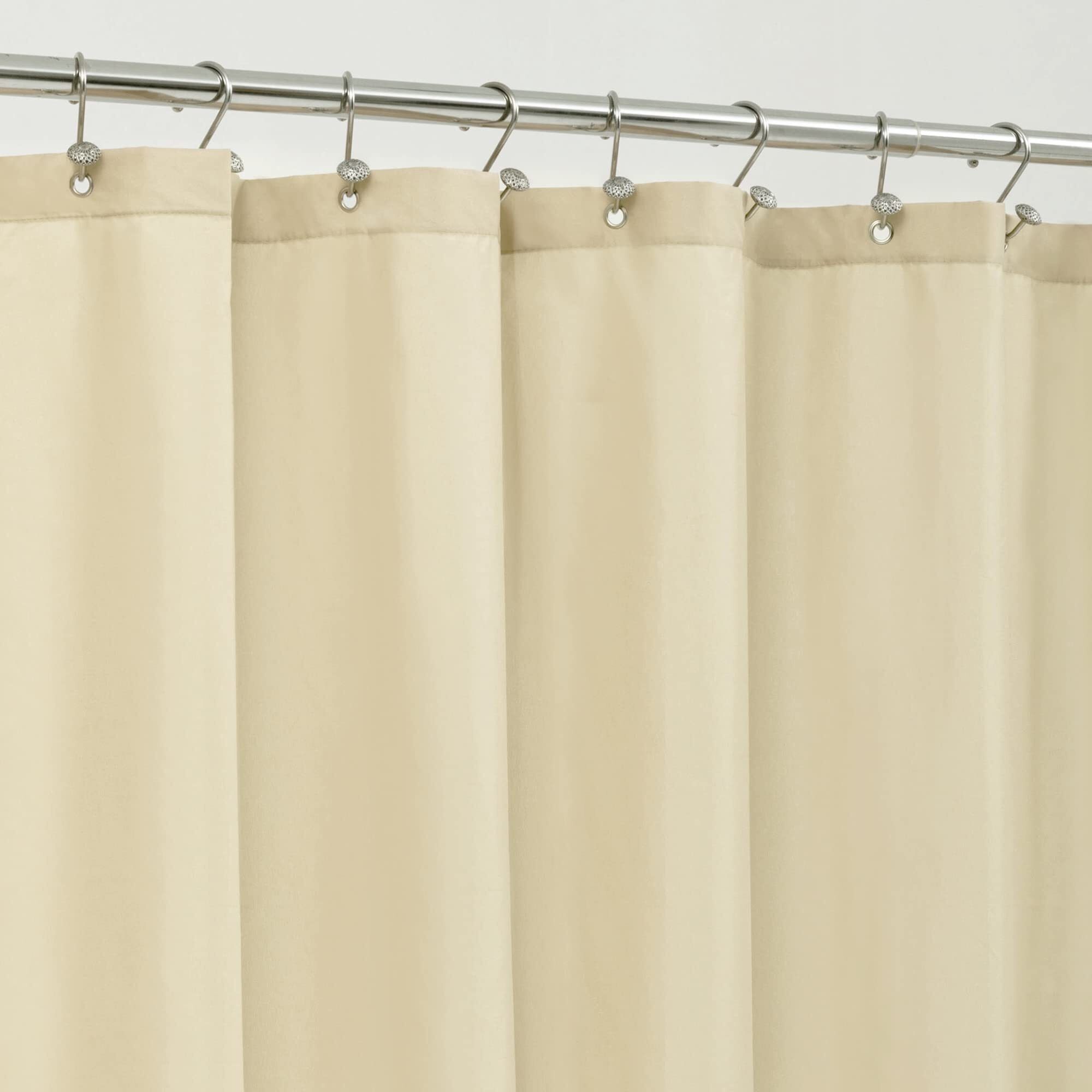 Alyvia Spring Stall Fabric Shower Curtain Liner Waterproof - Soft & Lightweight Small Shower Curtain With Magnets For Narrow Stall Size  Machine Washable - 36X72  Cream
