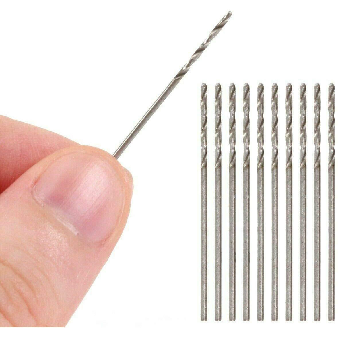 20 Pcs 0.8 Mm Hss Micro Twist Drill Bit  Mini High Speed Steel Drill For Wood  Plastic  Soft Metal