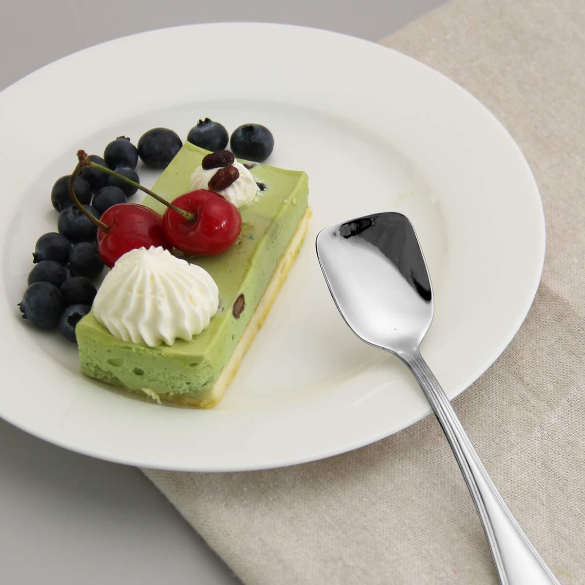 Hissf Ice Cream Spoons 18/10 Stainless Steel Dessert Spoon 4 Pcs  Shovel Spoons  6.0 Inches  Dishwasher Safe