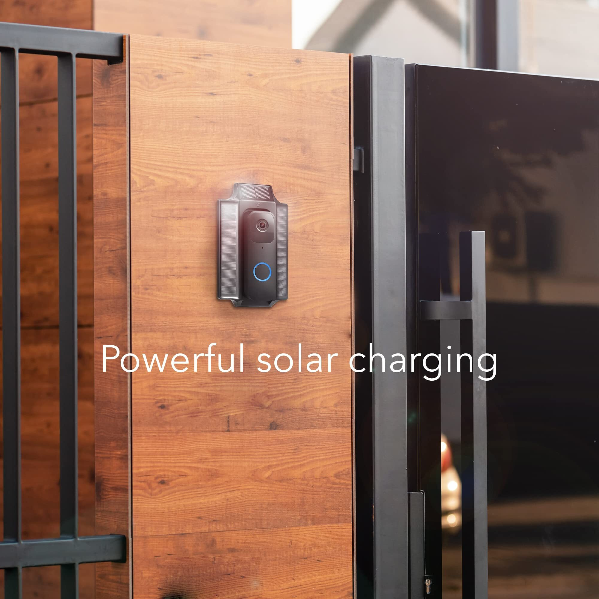 Wasserstein Solar Charger And Mount - Compatible With Blink Video Doorbell - Solar Power For Your Blink Video Doorbell (Black)