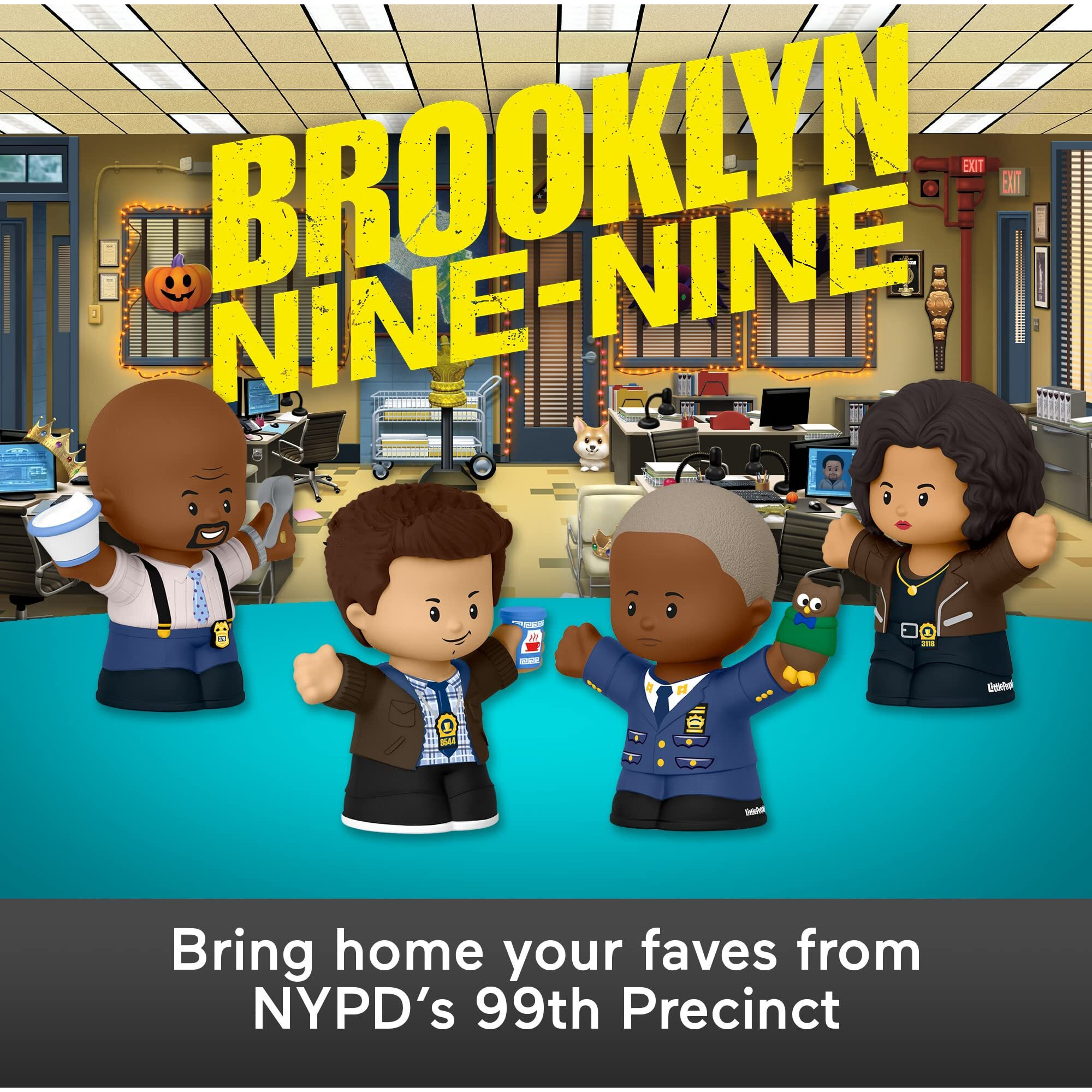 Little People Collector Brooklyn Nine-Nine Tv Series Special Edition Set In Display Gift Box For Adults & Fans  4 Figures