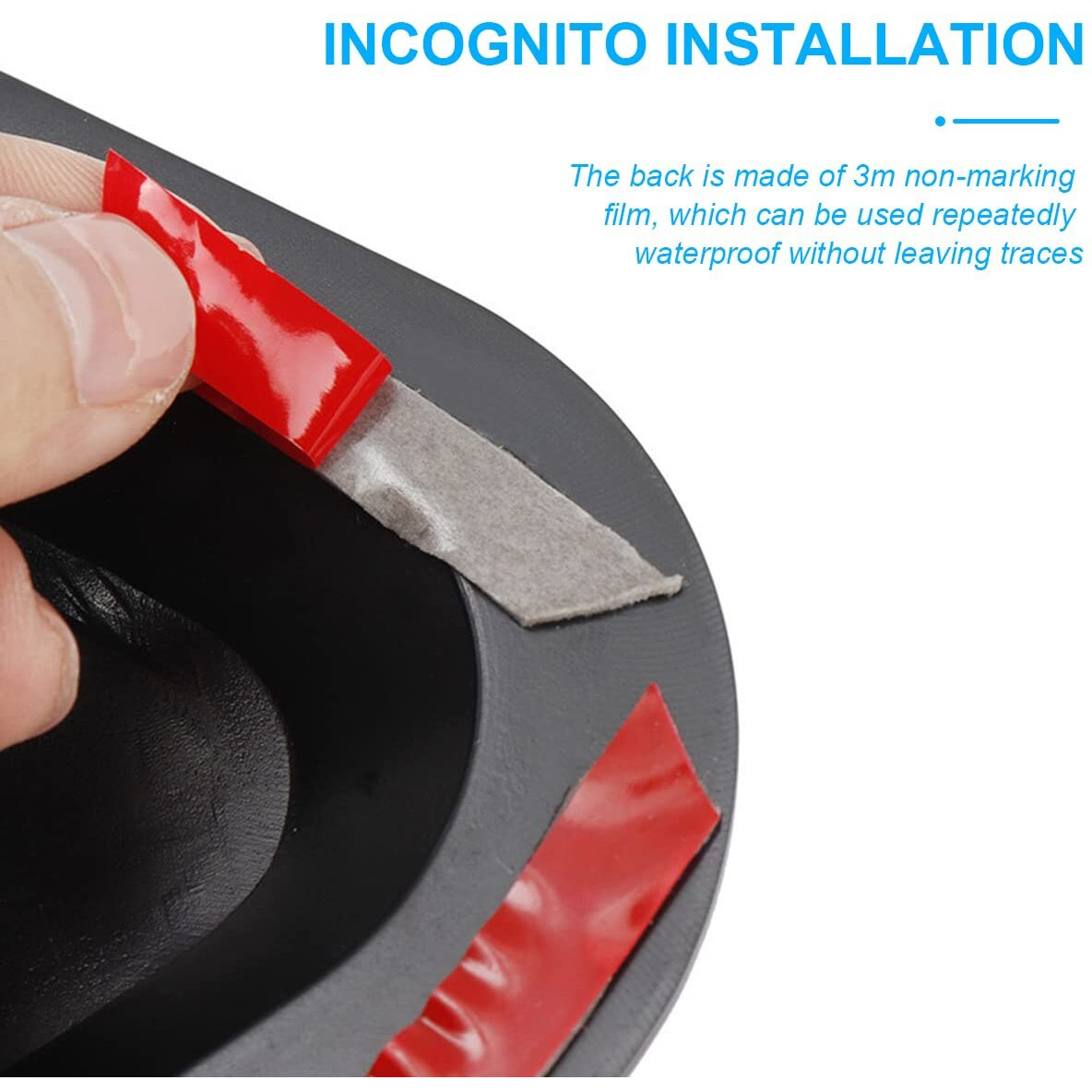 2Pcs Universal Hood Air Vents For Car Hood Scoop  Bonnet Vent Hood Air Intake Trim Cover (Black)