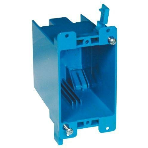 Carlon 1-Gang Blue Plastic Interior Old Work Standard Rectangular Wall Electrical Box