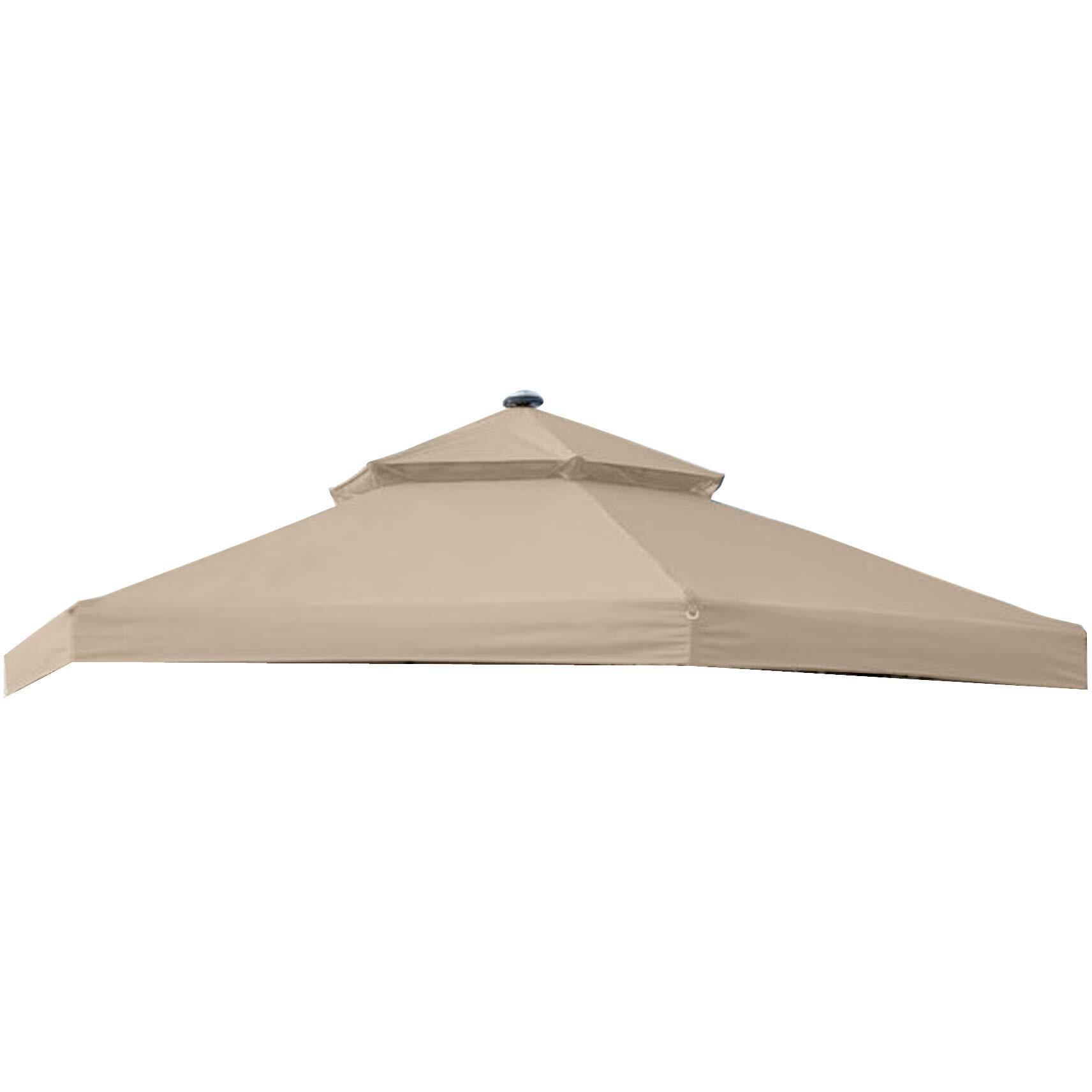 Garden Winds Replacement Canopy For The Hampton Bay Solar Hexagon Gazebo - Standard 350 - Beige