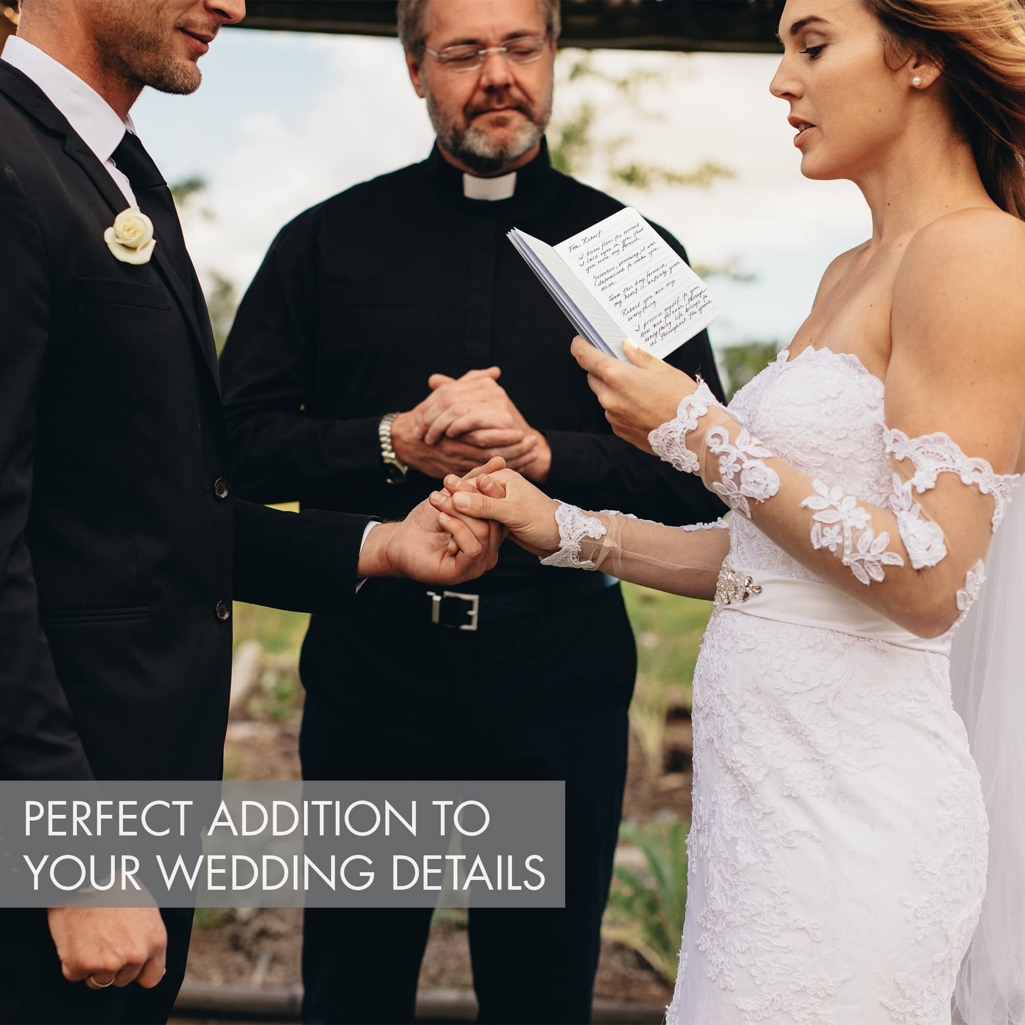 Elegant Vow Books With Gold Foil Lettering For Your Wedding - Perfectly Sized His And Hers Vow Books With Plenty Of Pages To Write Whatever Is On Your Heart - A Beautiful Addition For The Wedding Day