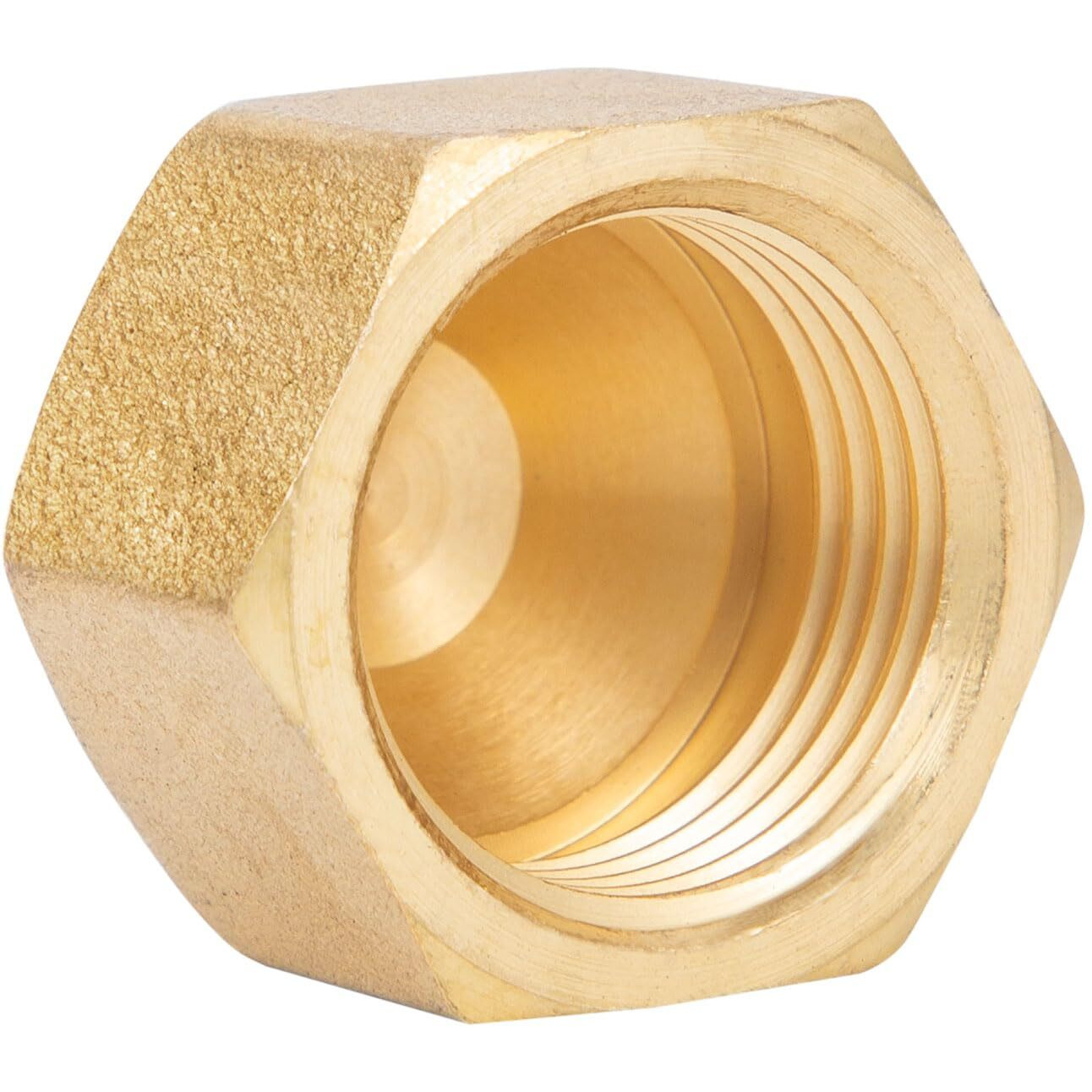 Breezliy Brass Flare Cap Assortment Kits  Sae 45 Degree Flared Tube Fitting For 1/4"" 5/16"" 3/8"" 1/2"" 5/8"" Tube Od 5 Sizes Set
