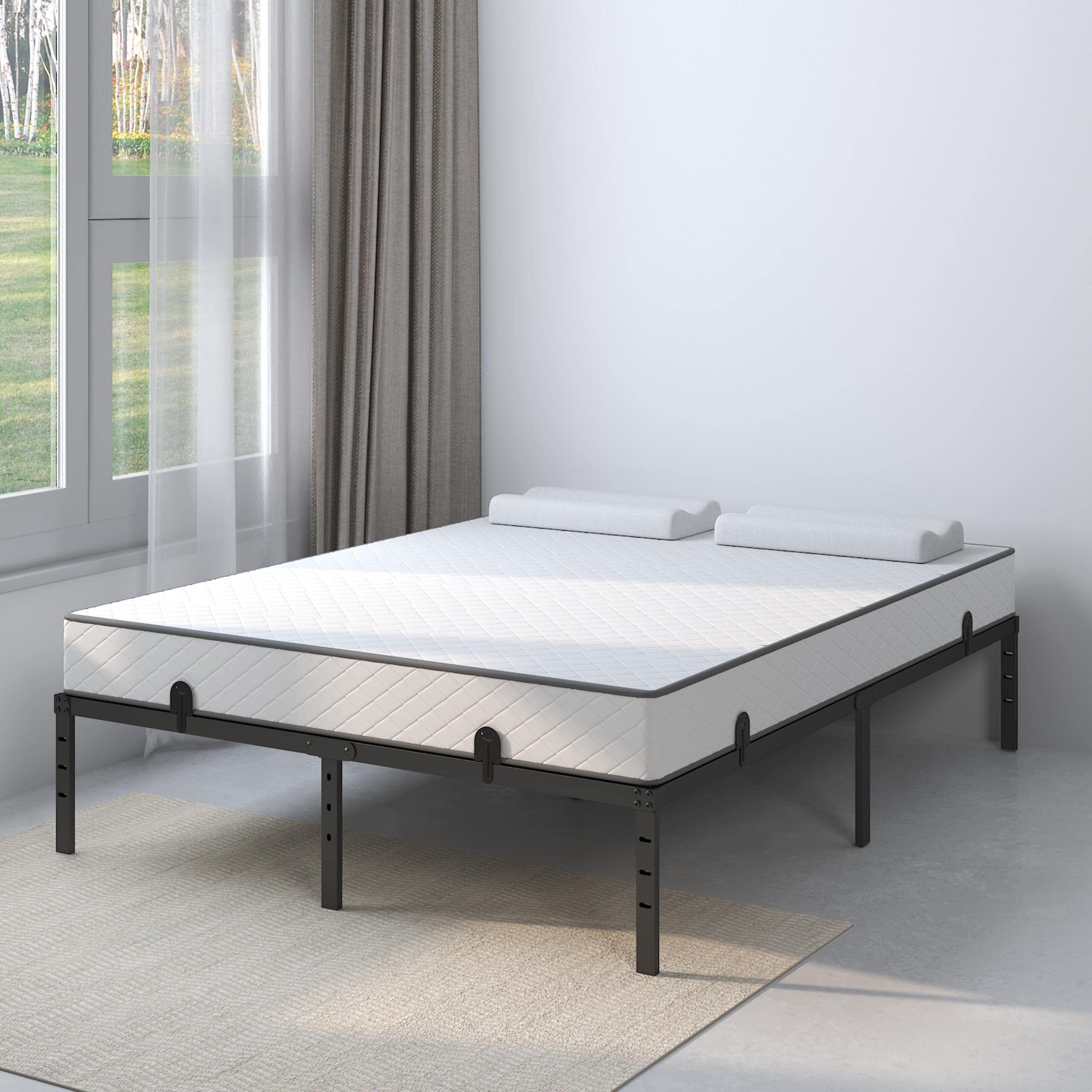 Upcanso Bed Frame Mattress Non Slip Gaskets  Set Of 6 Cute Mattress Holder Place Anti-Slip Baffle  Easy To Installation Metal Pad Gripper  Black