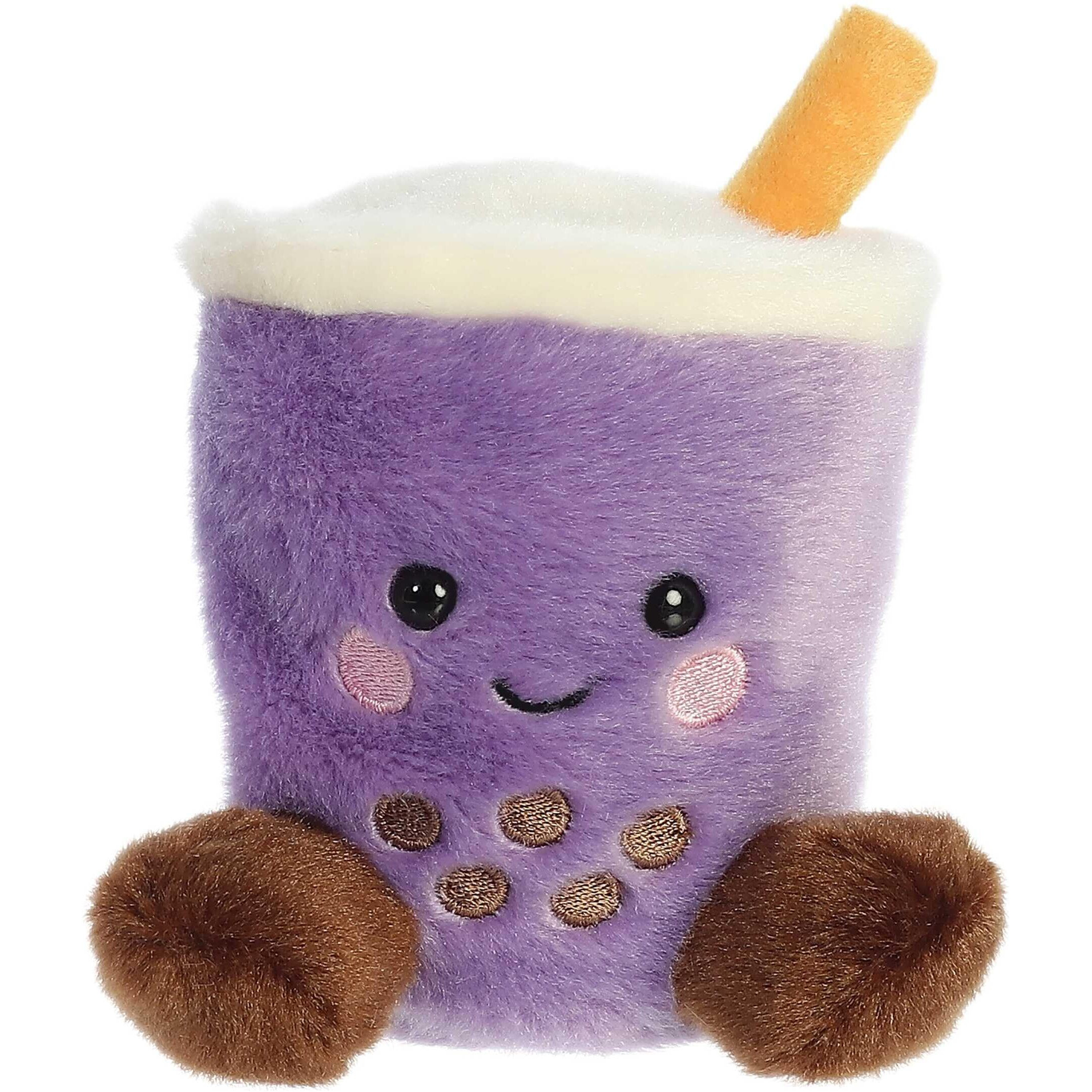 Aurora Adorable Palm Pals Tart Taro Boba Stuffed Animal - Pocket-Sized Play - Collectable Fun - Purple 5 Inches